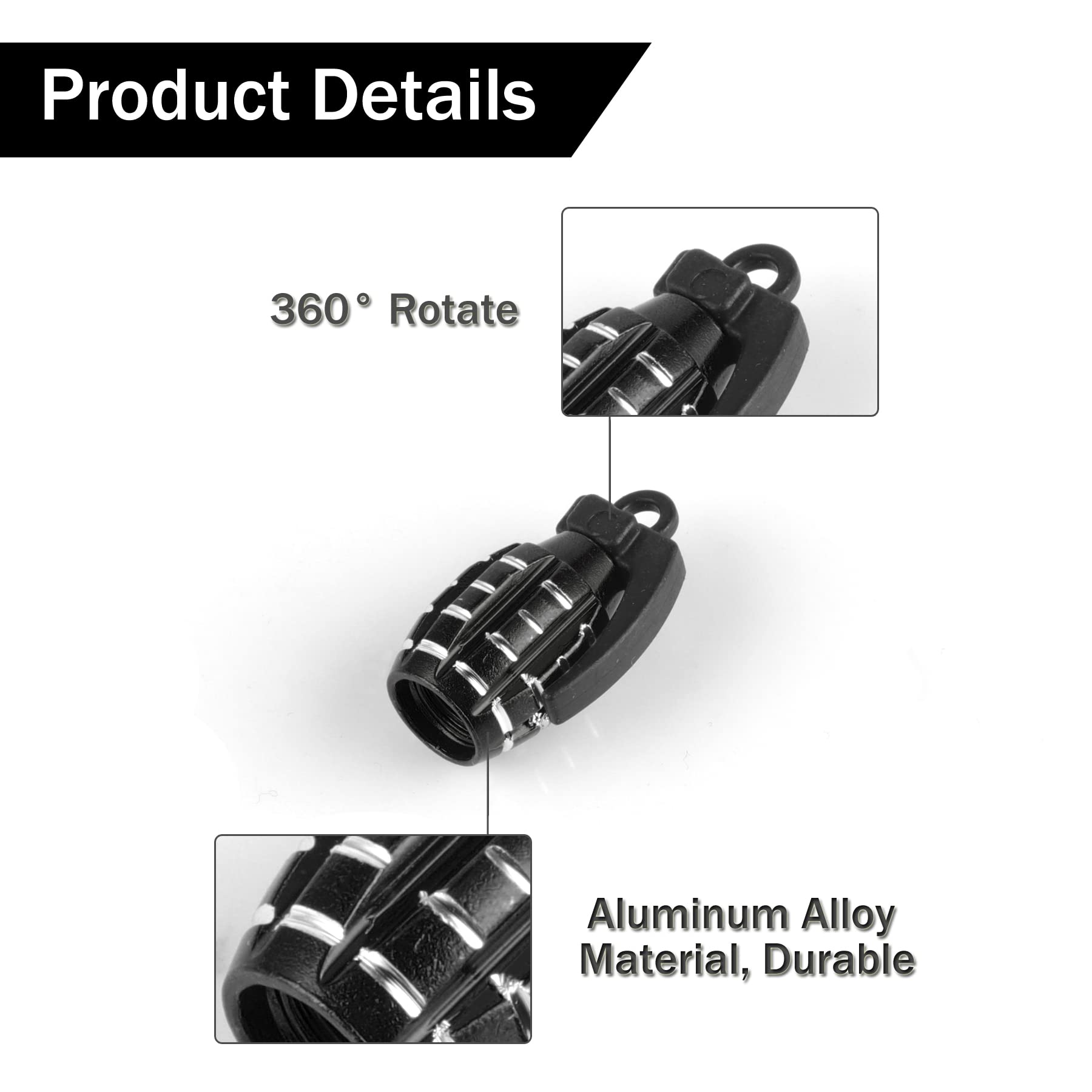 SINGARO Car Tire Valve Stem Cap, Personalized Tire Valve Stem Cap Exterior Accessories, Universal for Car, Truck, SUV, Motorcycl