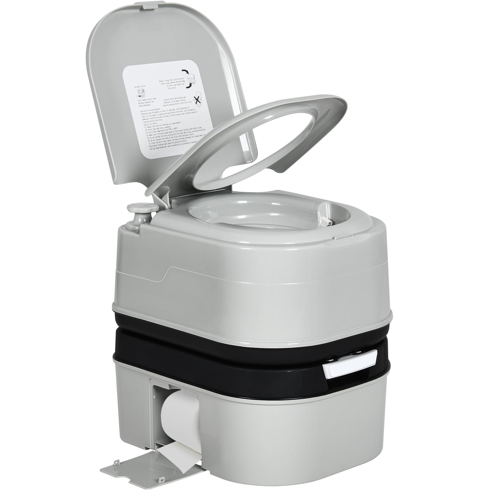 YITAHOME Portable Toilet 6.34 Gallon Camping Porta Potty with Paper and Detergent Collection Leak-Proof Outdoor RV Porta Potty, 