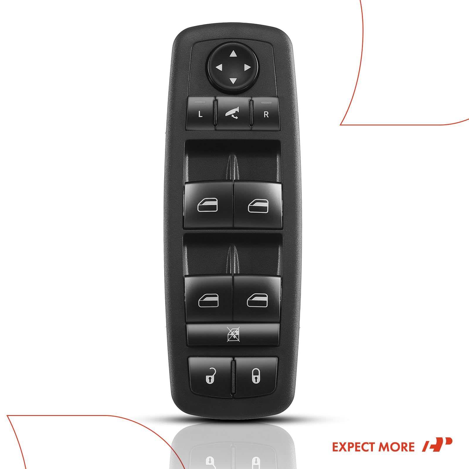A-Premium Front Driver Side Master Power Window Switch Compatible With Dodge Grand Caravan & Chrysler Town & Country, 2008 2009,