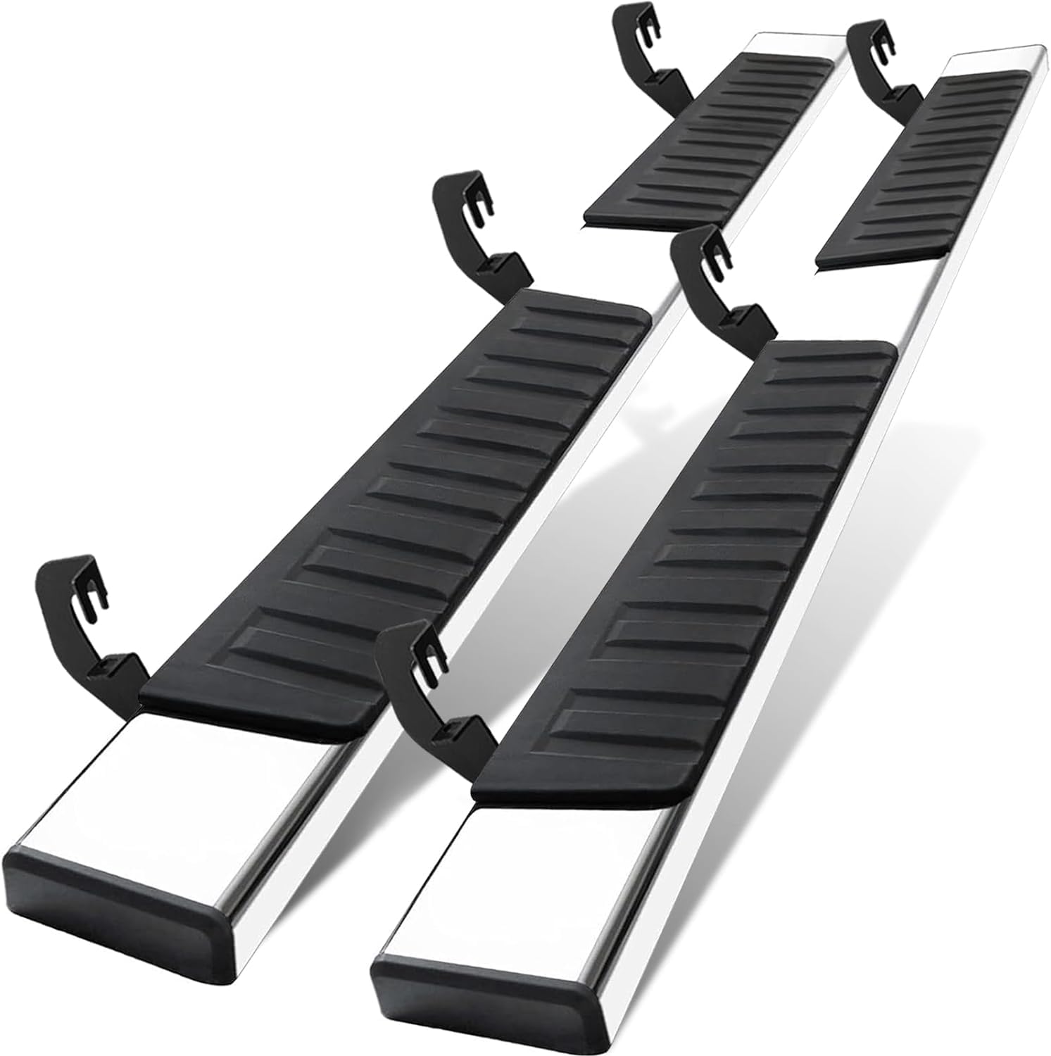 COMNOVA 6" Double Cab Running Boards for 2007-2018 Chevy Silverado/GMC Sierra, Stainless Steel, Model H6-78-SS UB6-15455-6