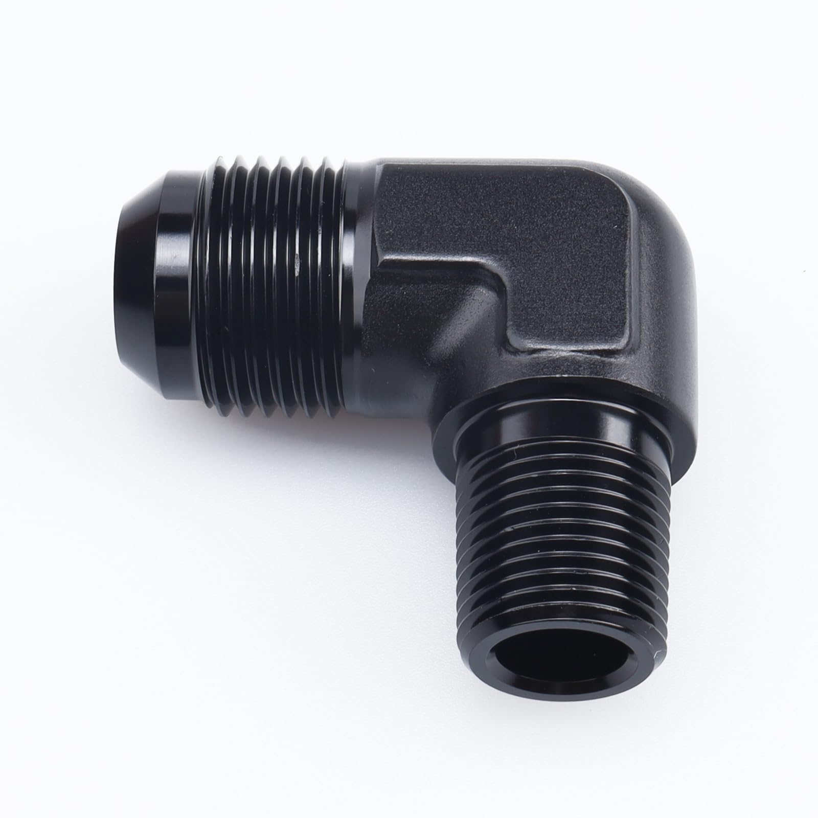 Ac Performance 90 Degree Elbow -8 An Male To 1/4'' Npt Male Fitting Adapter Connector Aluminum Black