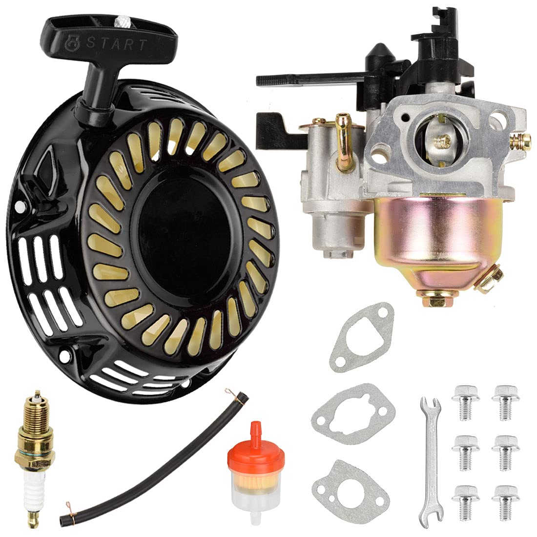 Fvrito Pull Recoil Starter Carburetor Carb For Predator 212Cc 196Cc 6.5Hp Baja Massimo Mb165 Mb200 Coleman Ct200U Trail Bt200X M