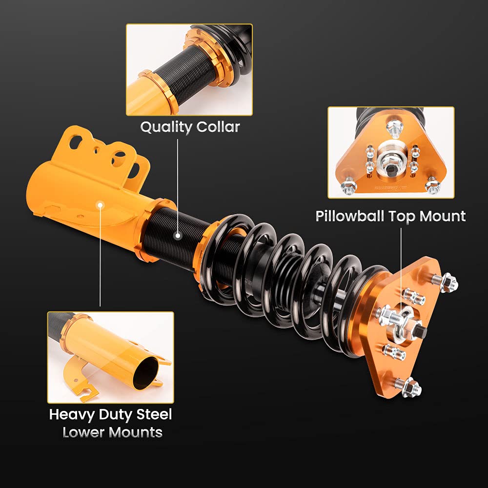 Maxpeedingrods Coilovers For Toyota Celica Gt Gts Fwd 1990-1993, For Toyota Celica Fwd 1994-1999, Coil Shock Absorber Strut, Height Adjustable Coilovers Suspension Kit, Amortiguador Lowering Kit Gold
