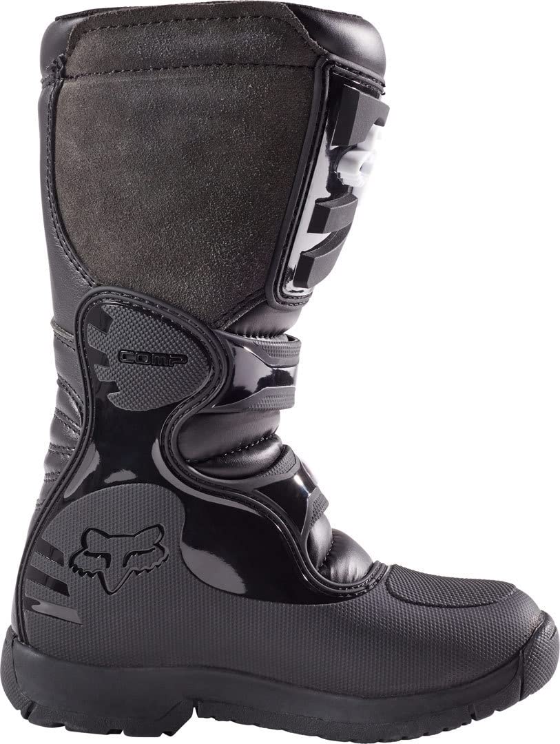 Fox Racing Unisex-Child Youth Comp 3 Motocross Boot,Black,Big Kid 6