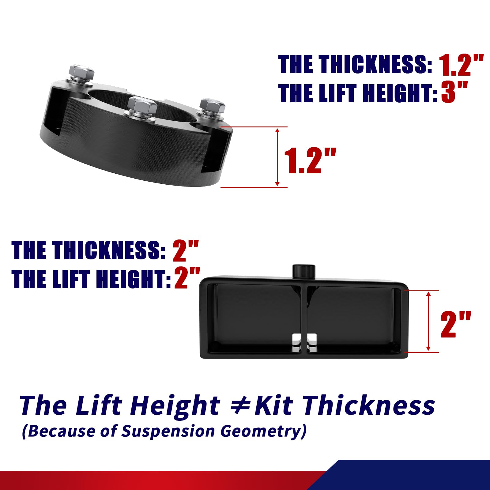 3 '' Front And 2 '' Rear For Tacoma, Leveling Lift Kit Compatible With 1995-2004 Tacoma