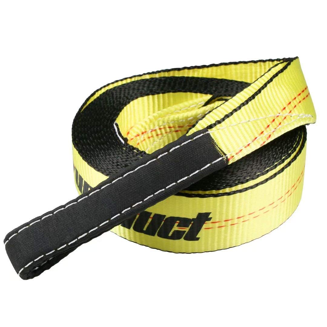 Sumpluct Recovery Tow Strap 2In X 20Ft Heavy Duty 20,000 Lbs Break Strength, Use For Emergency Towing Rope, Tree Saver, Winch Ex