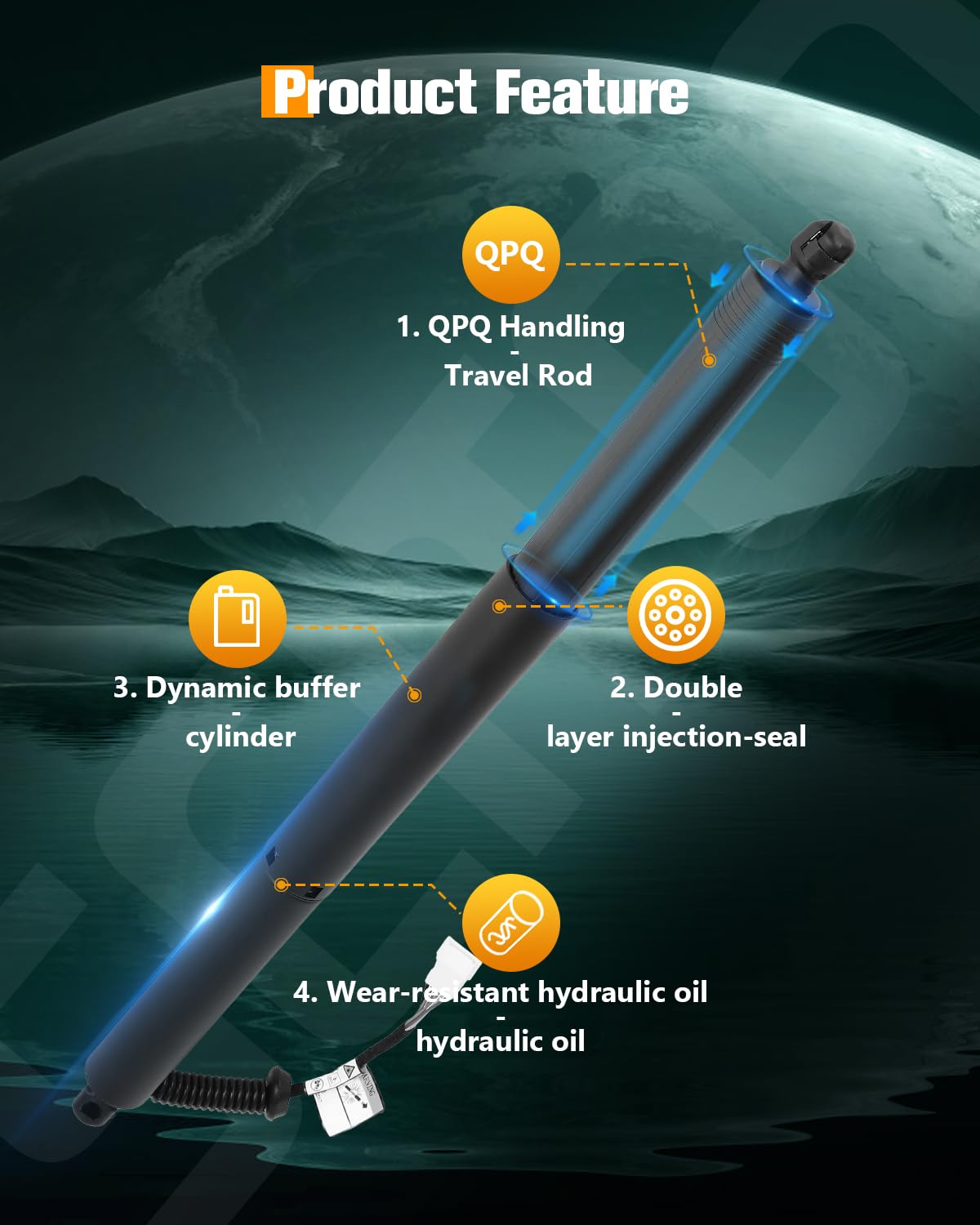 Scitoo Rear Left/Right Tailgate Power Lift Support Shock Strut Fit For Bmw X1 2016-2017 -Replace 51247350837