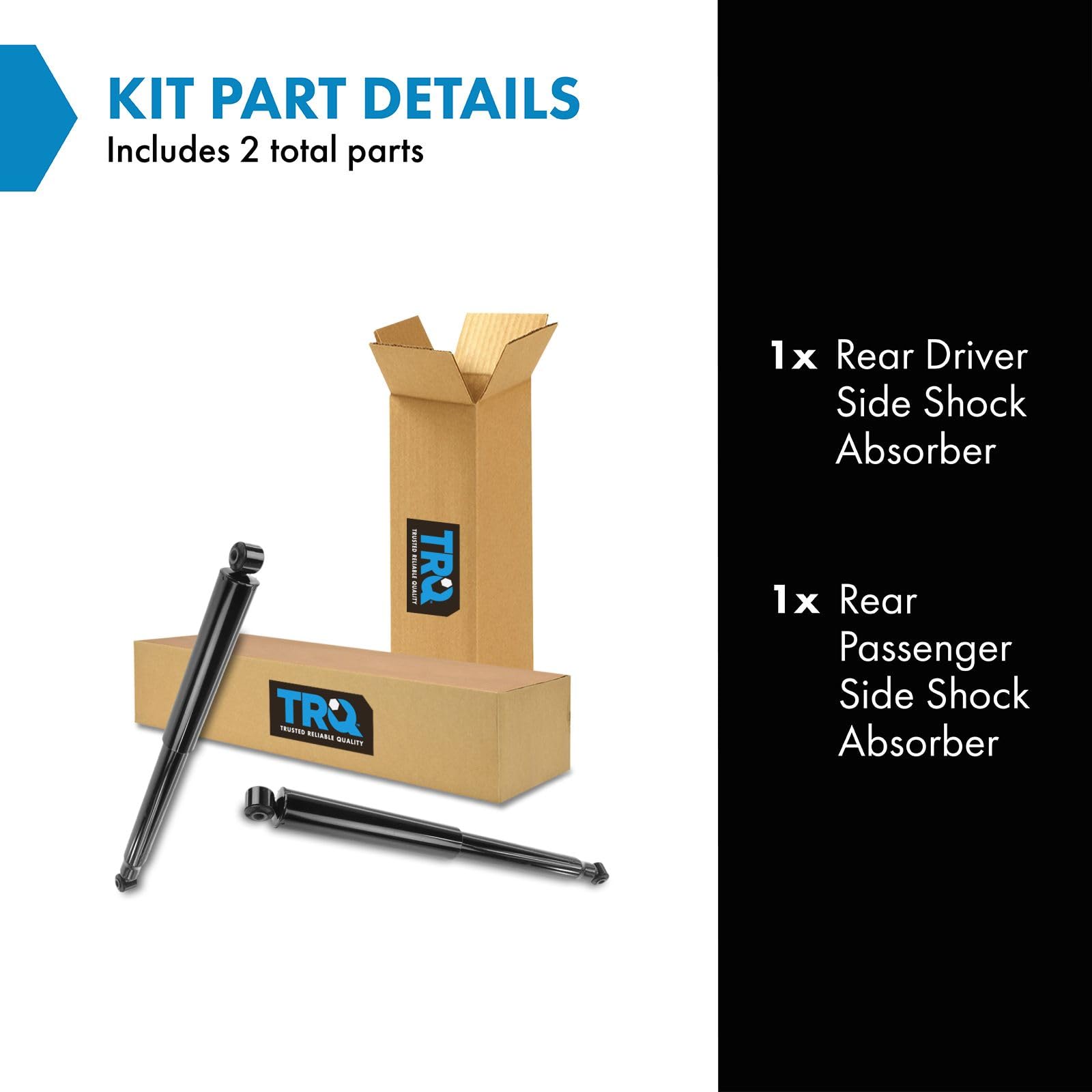 Trq Rear Shock Absorber Set Compatible With 2004-2008 Ford F-150 2006-2008 Lincoln Mark Lt