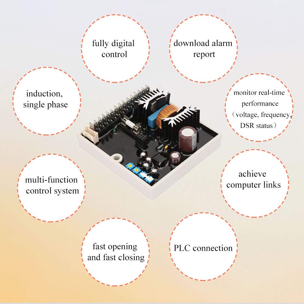 AVR Voltage Regulator, A6762 Generator Voltage Regulator 40-270VAC Automatic Voltage Regulator AVR Fir for Meccalte Generator A6