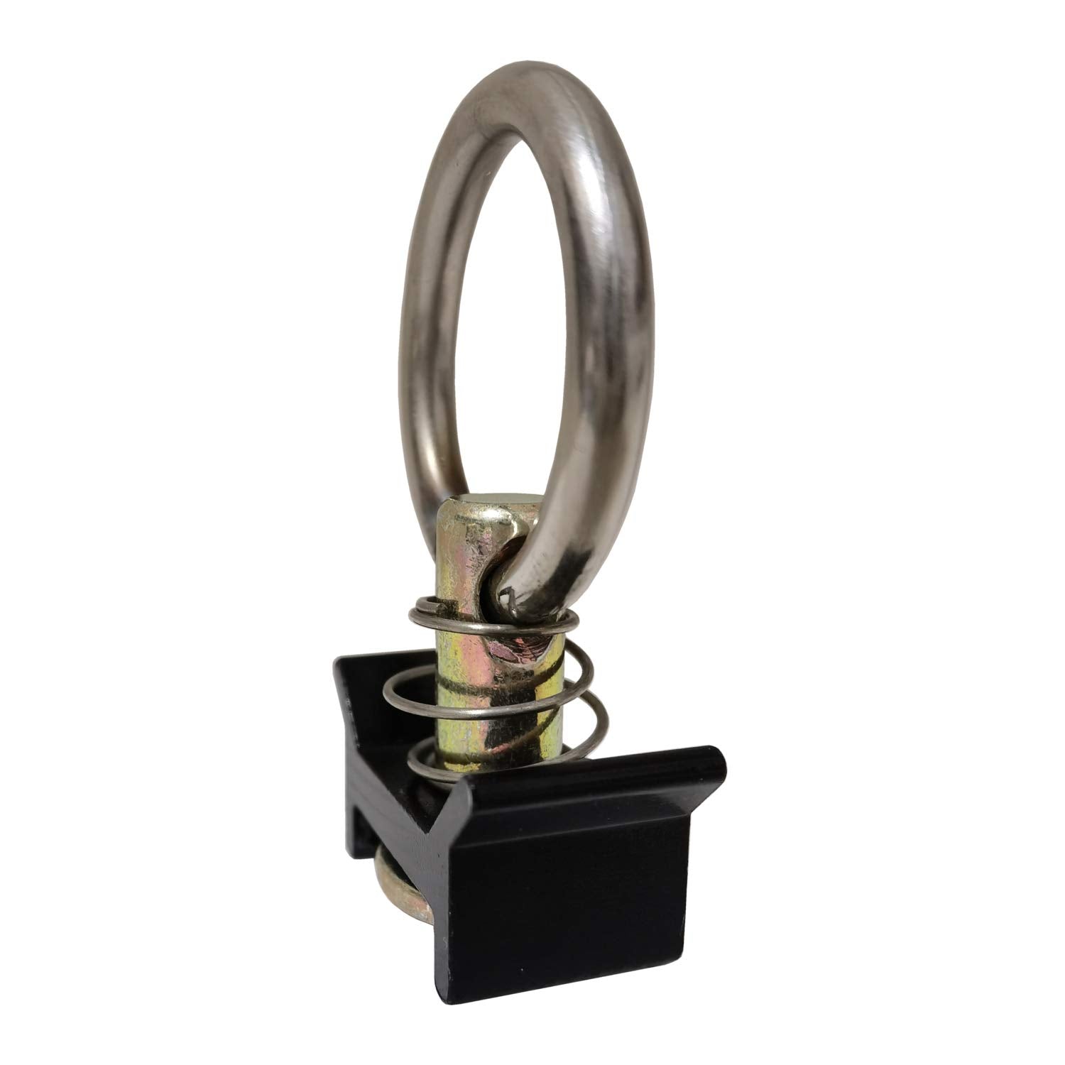 12 Pack Black L Track Single Stud Fitting with Round Ring