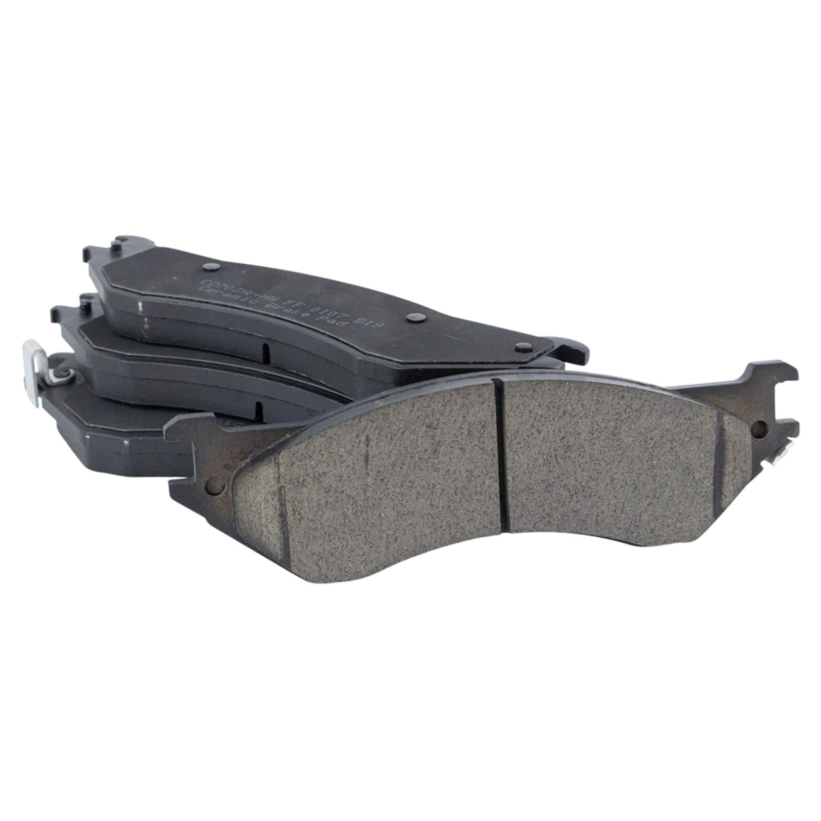 TRQ Rear Brake Pad & Rotor Kit - Ceramic, Model BKA10619, Compatible with 2001-2002 Dodge Ram 2500/3500