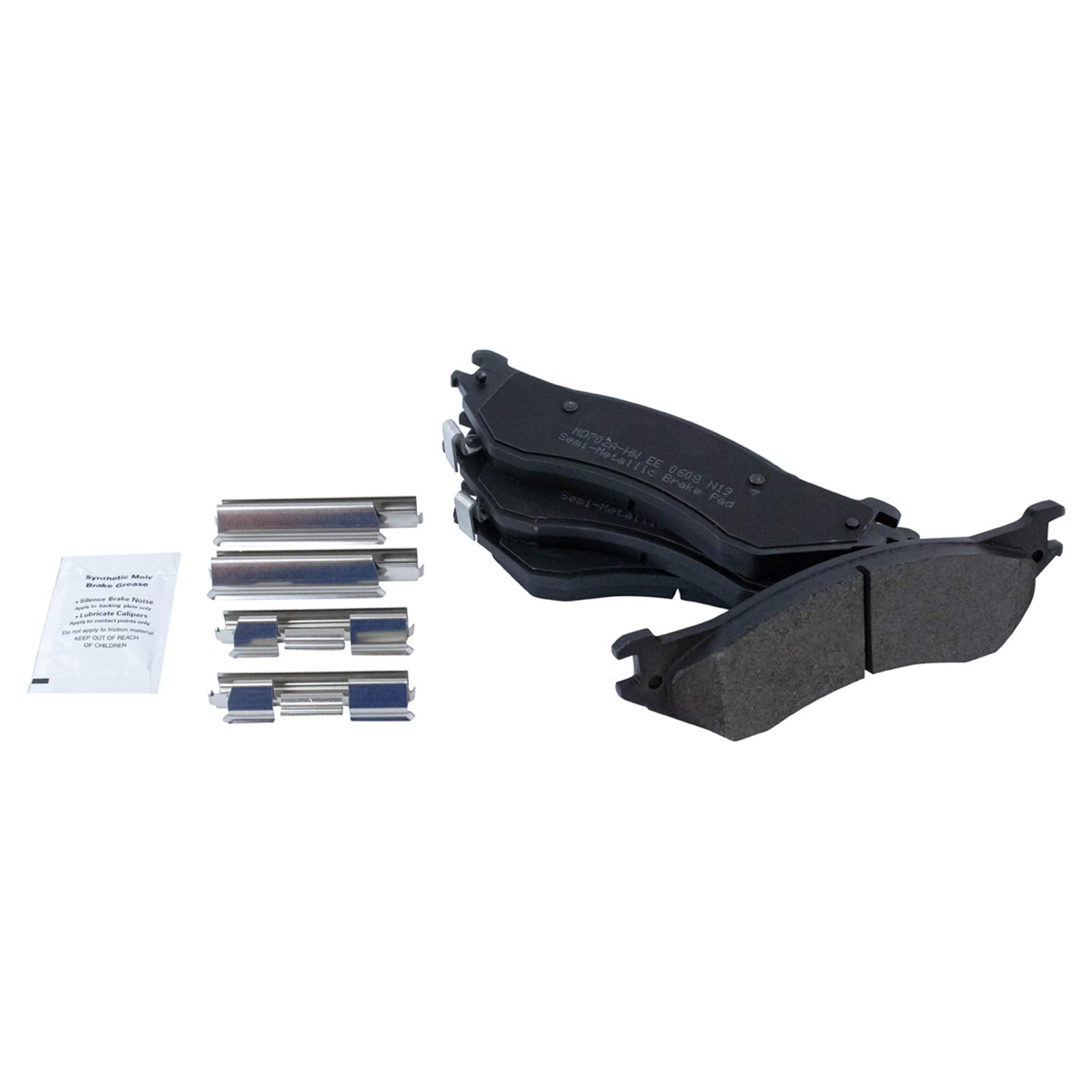 Trq Rear Brake Pad & Rotor Kit Brake Pads Brake Rotor Semi-Metallic Compatible With 2006-2008 Dodge Ram 1500 2003-2008 Ram 2500
