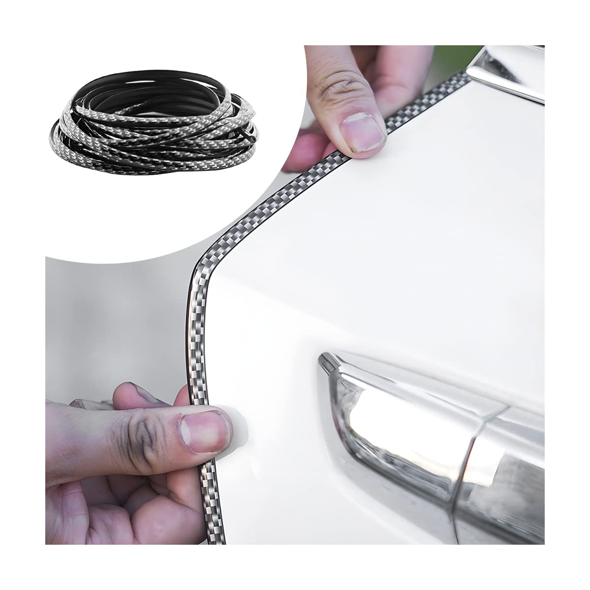 Blilo Car Door Edge Guards, 16Ft U Shape Door Edge Trim, Rubber Molding Auto Door Edge Seal Protector, Anti-Collision Vehicle Pr