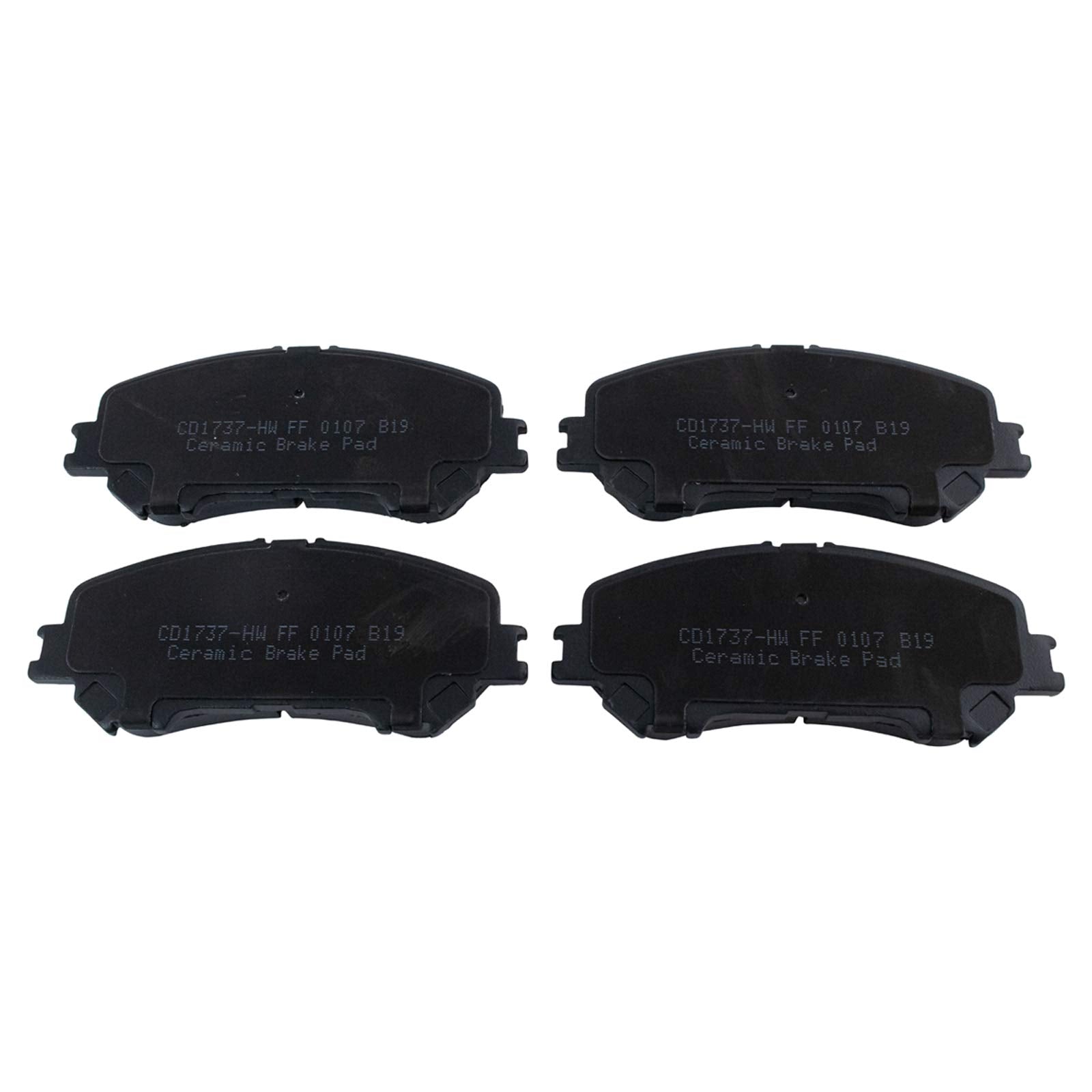 TRQ Front Brake Pads Ceramic Compatible with 2014-2020 Nissan Rogue 2017-2021 Rogue Sport