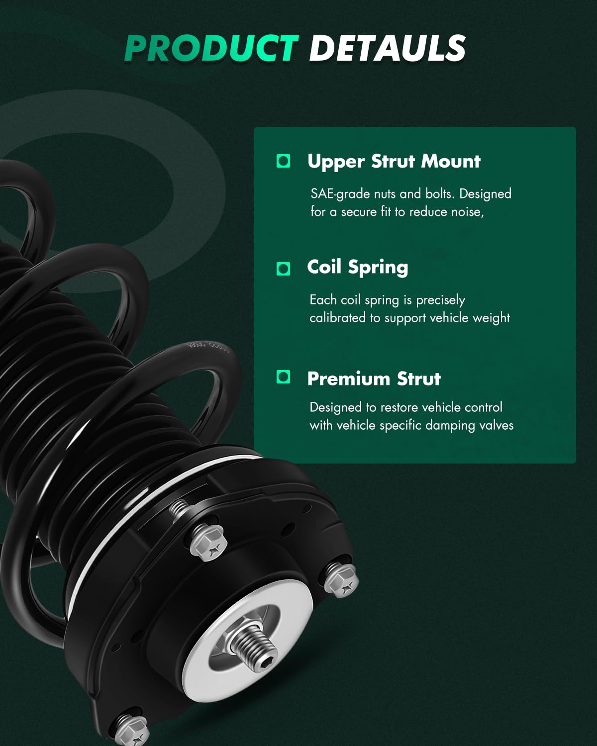 Scitoo 2Pcs Struts And Shocks Complete Assembly For Volkswagen Tiguan 11090 Shock Absorber