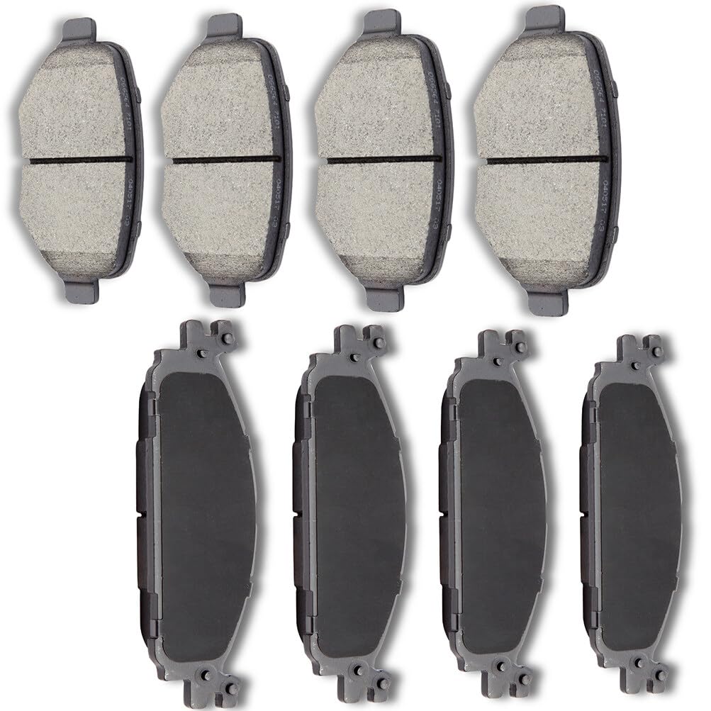 Automuto 8Pcs Front & Rear Ceramic Disc Brake Pads Set D1508 D1377 For Ford Explorer Flex Taurus For Lincoln Mks Mkt