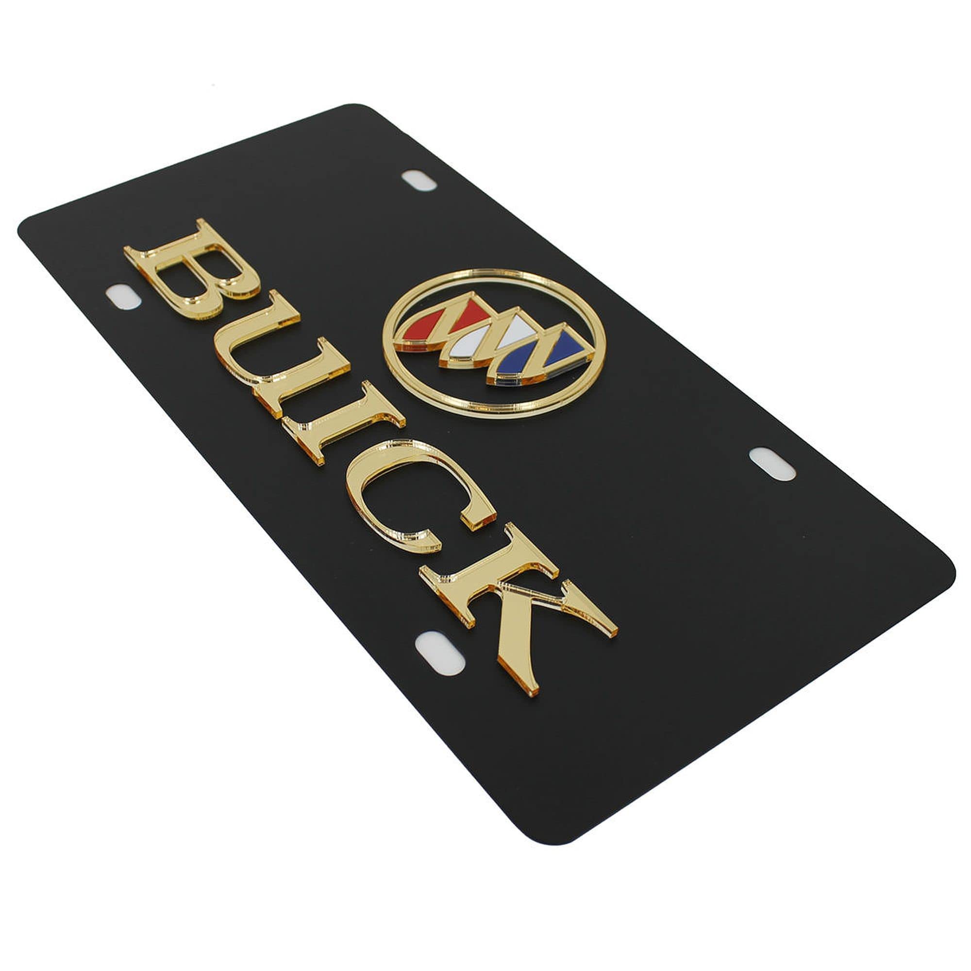 Eurosport Daytona Carbon Steel License Plate For Buick (Black)