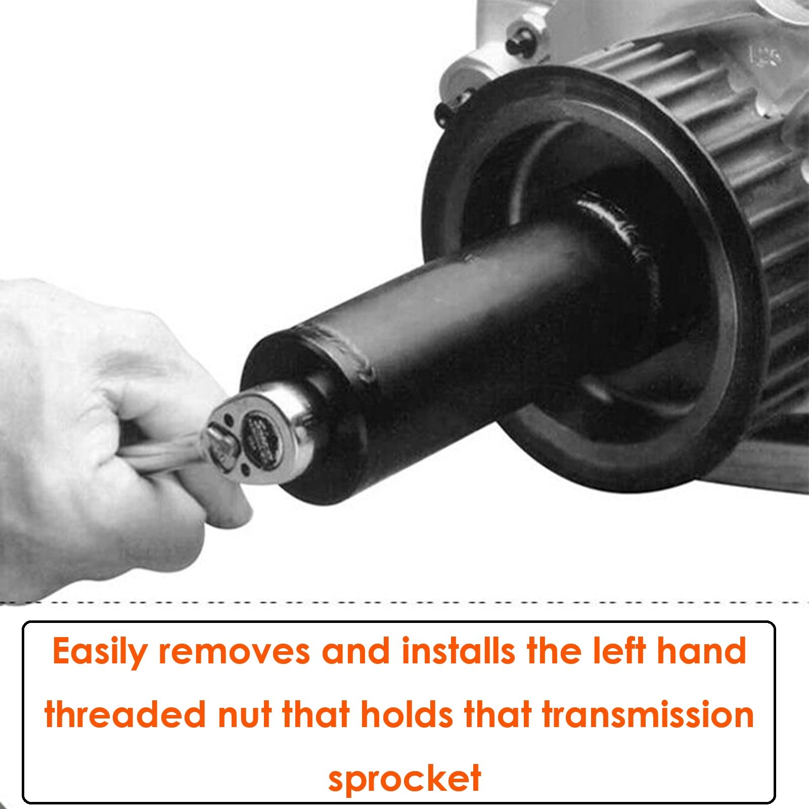 Mainshaft Sprocket/Pulley Locknut Socket, Compatible For Harley Davidson Twin Cam & Big Twin Main Shaft Lock Nut 1-7/8-Inch Sock