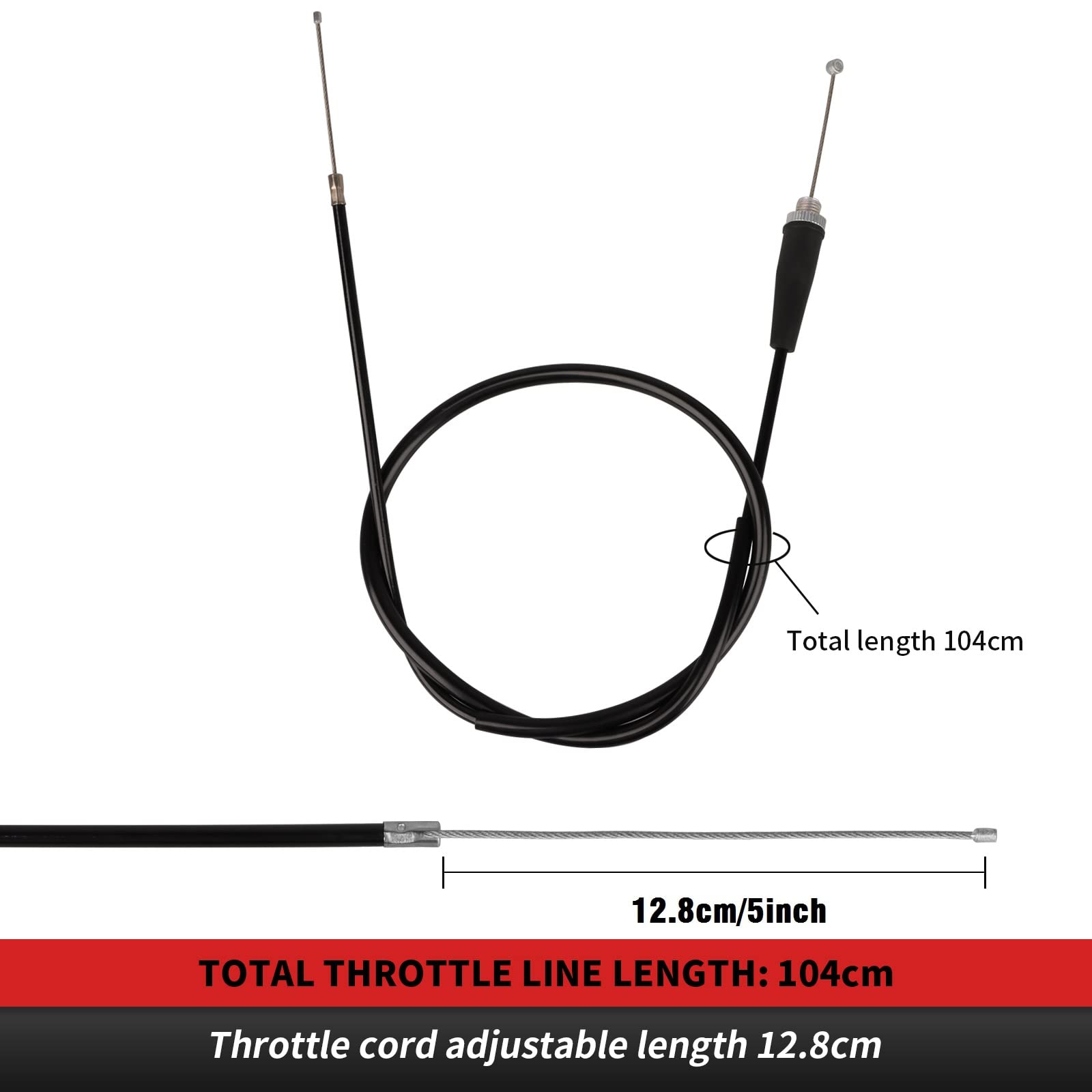 Nibbi Twists Throttle Assembly,Dirt Bike Grips With Throttle Cable And Handlebar Grip For Ssr125 Pit Bike, 22Mm Motorcycle Throttle Assembly(Black)