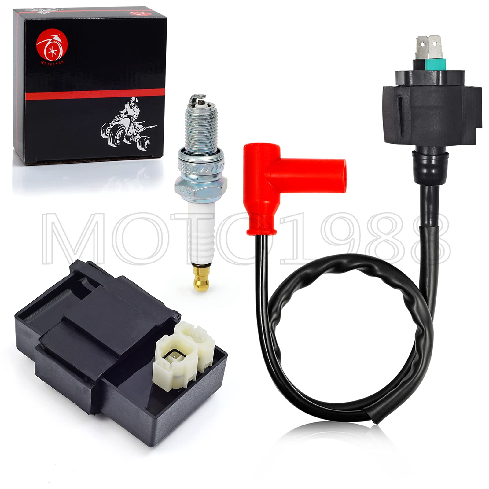 MOTO1988 Ignition Coil igniter CDI Box Compatible with Honda Foreman 450 TRX450FE TRX450FM TRX450ES TRX450S 1998 1999 2000 2001 
