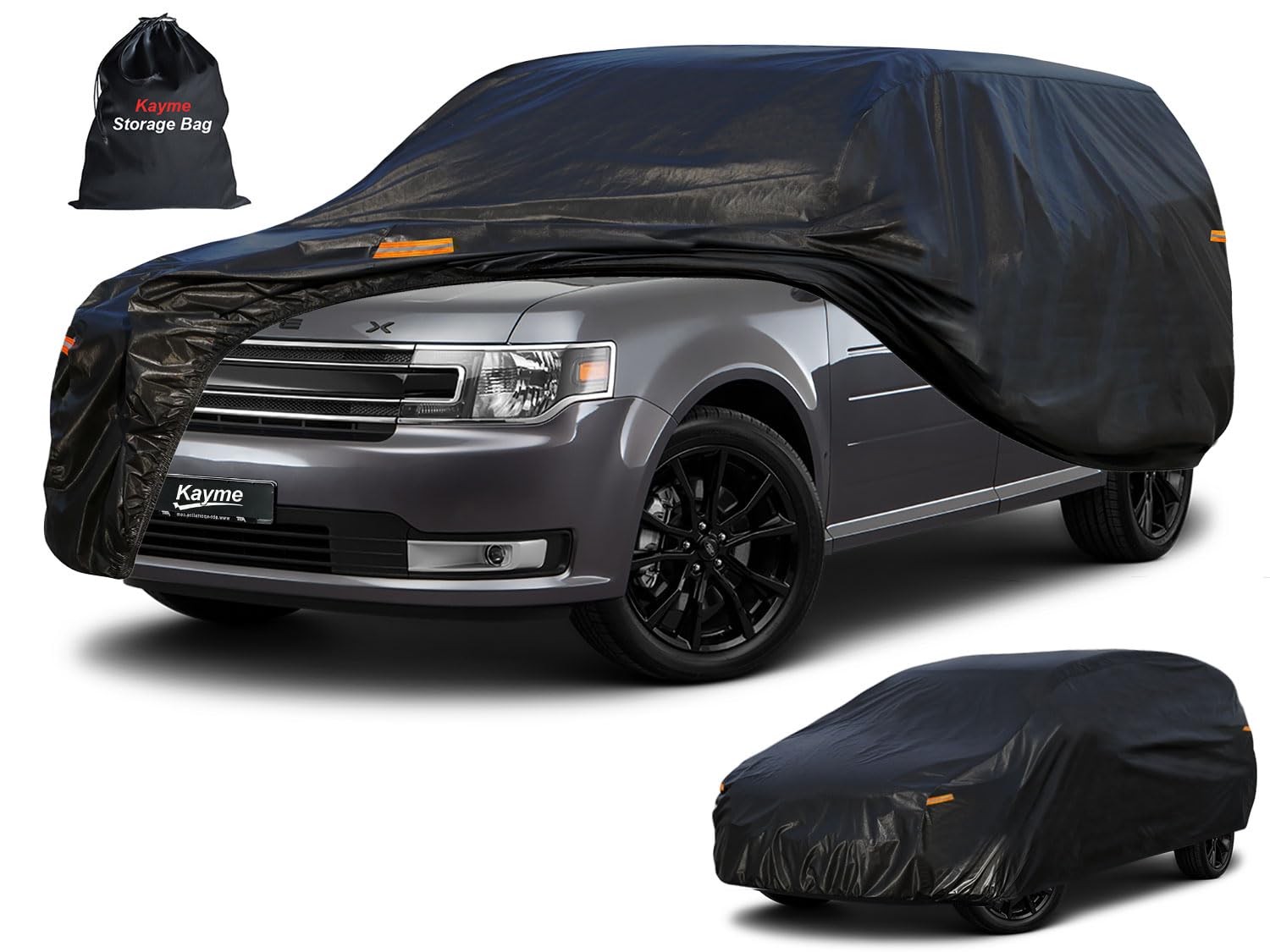 Kayme 7 Layers Suv Car Cover Waterproof All Weather For Automobiles, Outdoor Large Suv Cover Rain Sun Uv Protection, Universal F