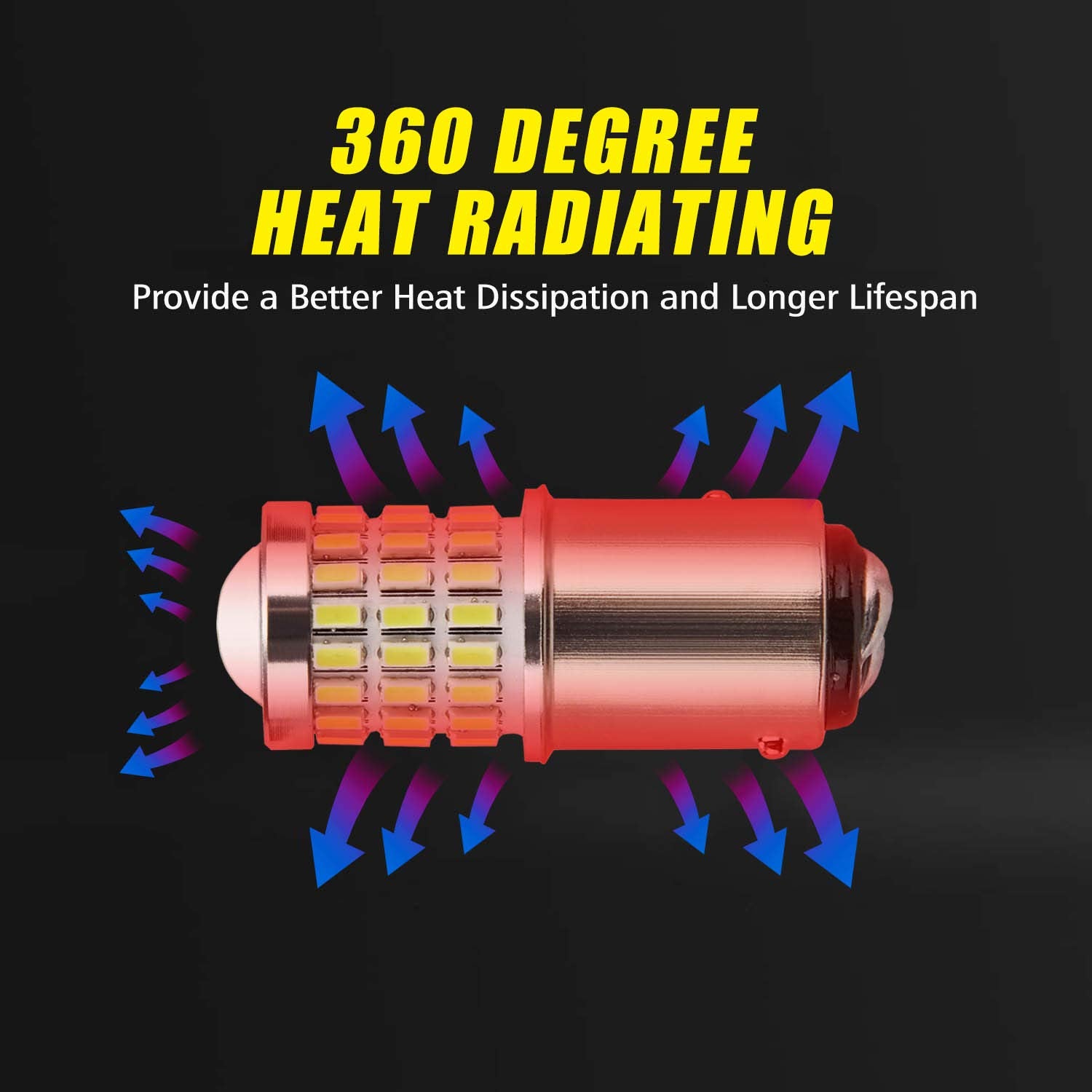 Auxlight 2057 1157 2357 7528 2057A 1157A Led Bulbs Xenon White, Ultra Bright 57-Smd Led Replacement For Back Up/Reverse Lights, Brake/Tail Lights, Turn Signal/Parking Or Running Lights (Pack Of 2)