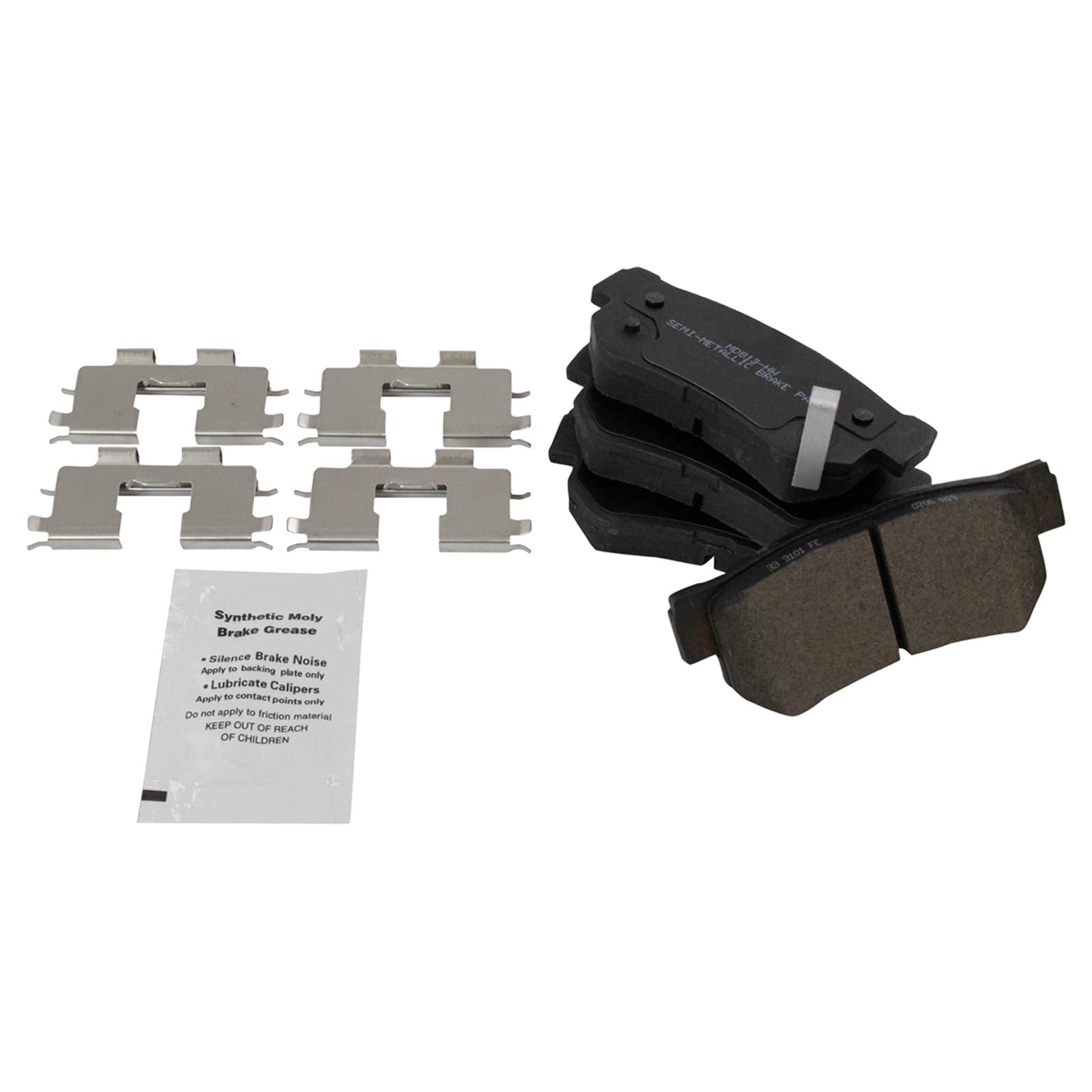 Trq Rear Brake Pad & Rotor Kit Brake Pads Brake Rotor Semi-Metallic Compatible With 2009 Hyundai Azera 2006-2008 Sonata