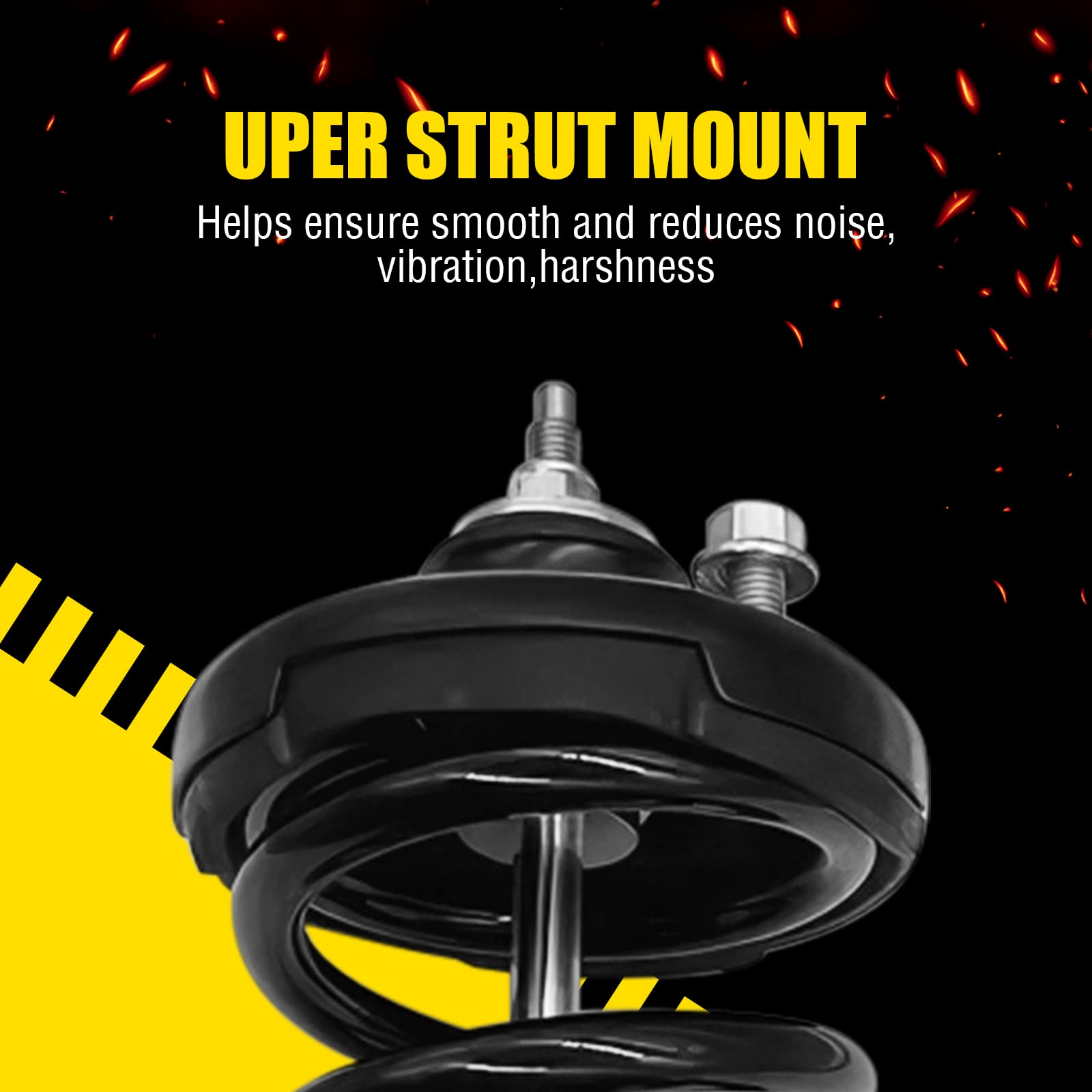 Front Pair Complete Strut Spring Assembly Compatible for 2004-2006 Sentra Base Model-S - 172105 172106