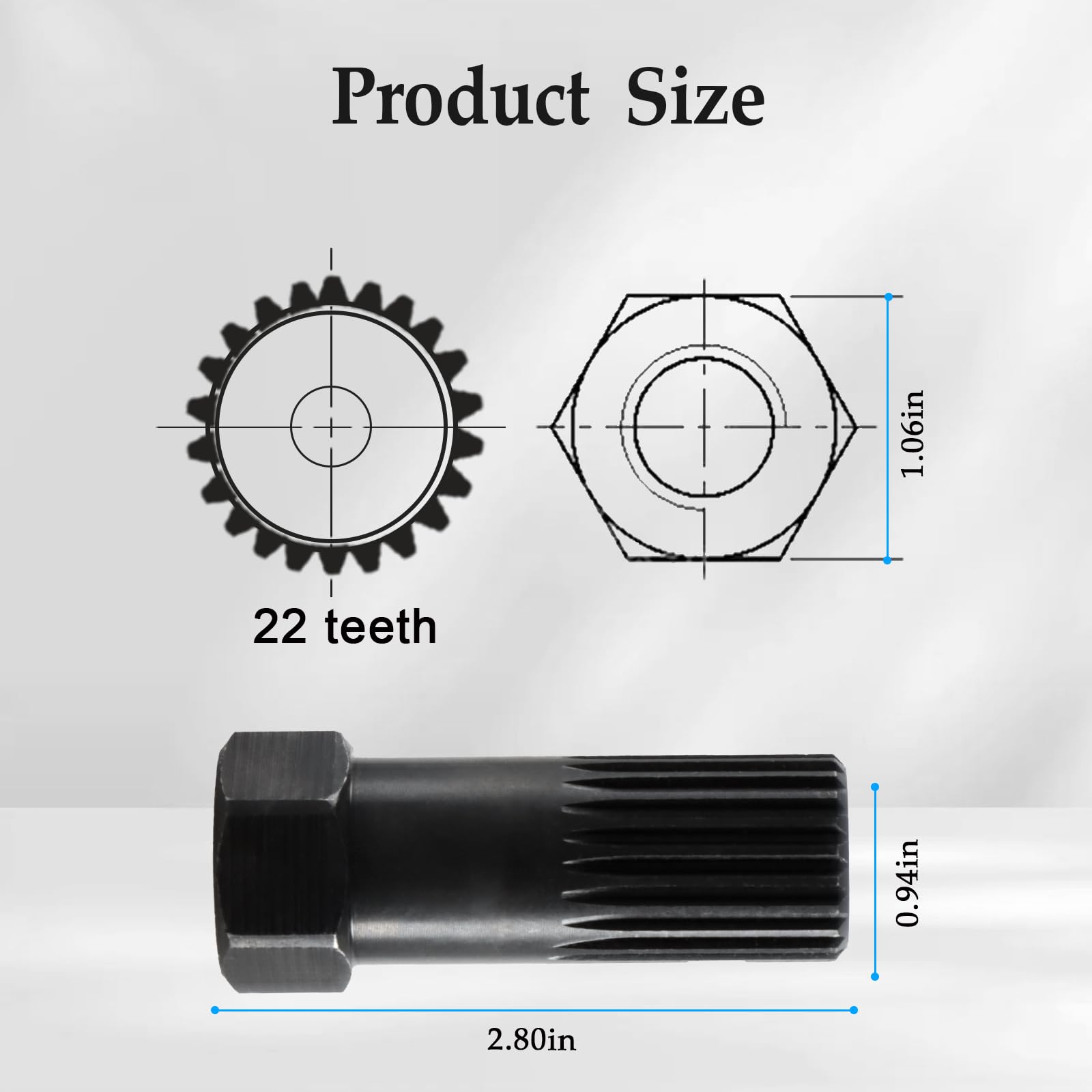 HIMARKLIF Impeller Installation Removal Spline Wrench Tool WR011 Compatible with Sea-Doo GTX/RXP/GTS/WAKE/GTX/GTI 4-Tec 130 155