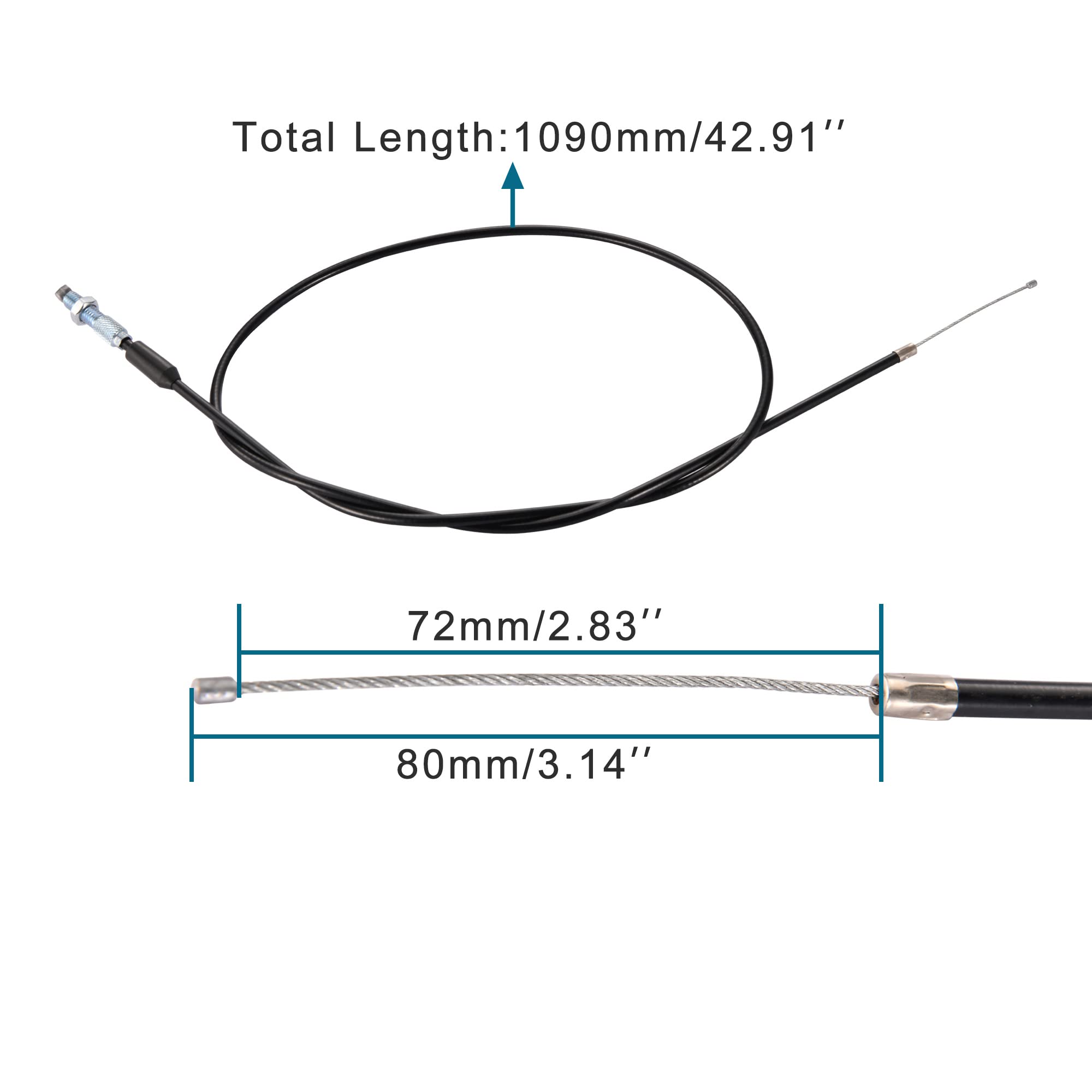 GOOFIT 42.91'' Throttle Cable for 200cc 250cc Mini Bike ATV Quad Pit Bike Dirtbike