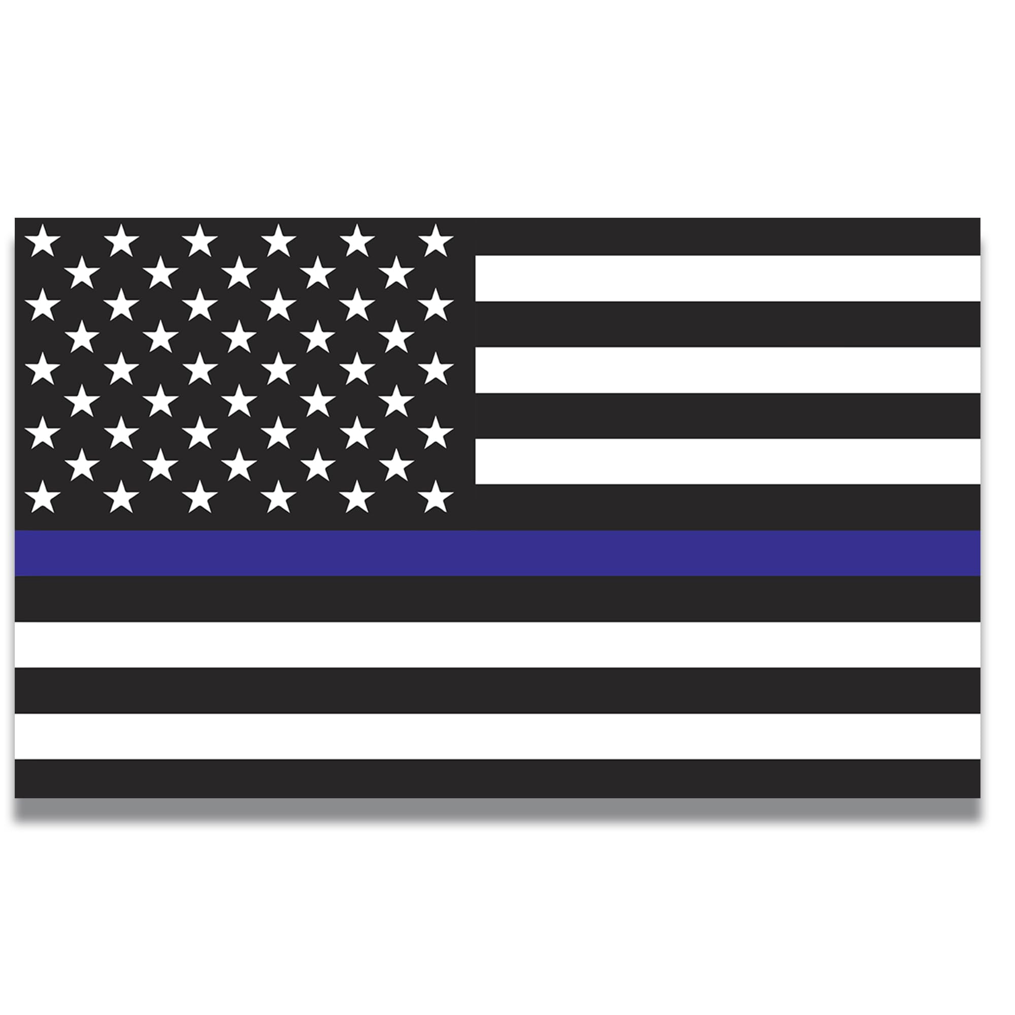 Magnet Me Up Thin Blue Line American Flag Magnet Decal, 5X8 Inches, Heavy Duty Magnet Decal Perfect For Your Car, Truck Or Suv,