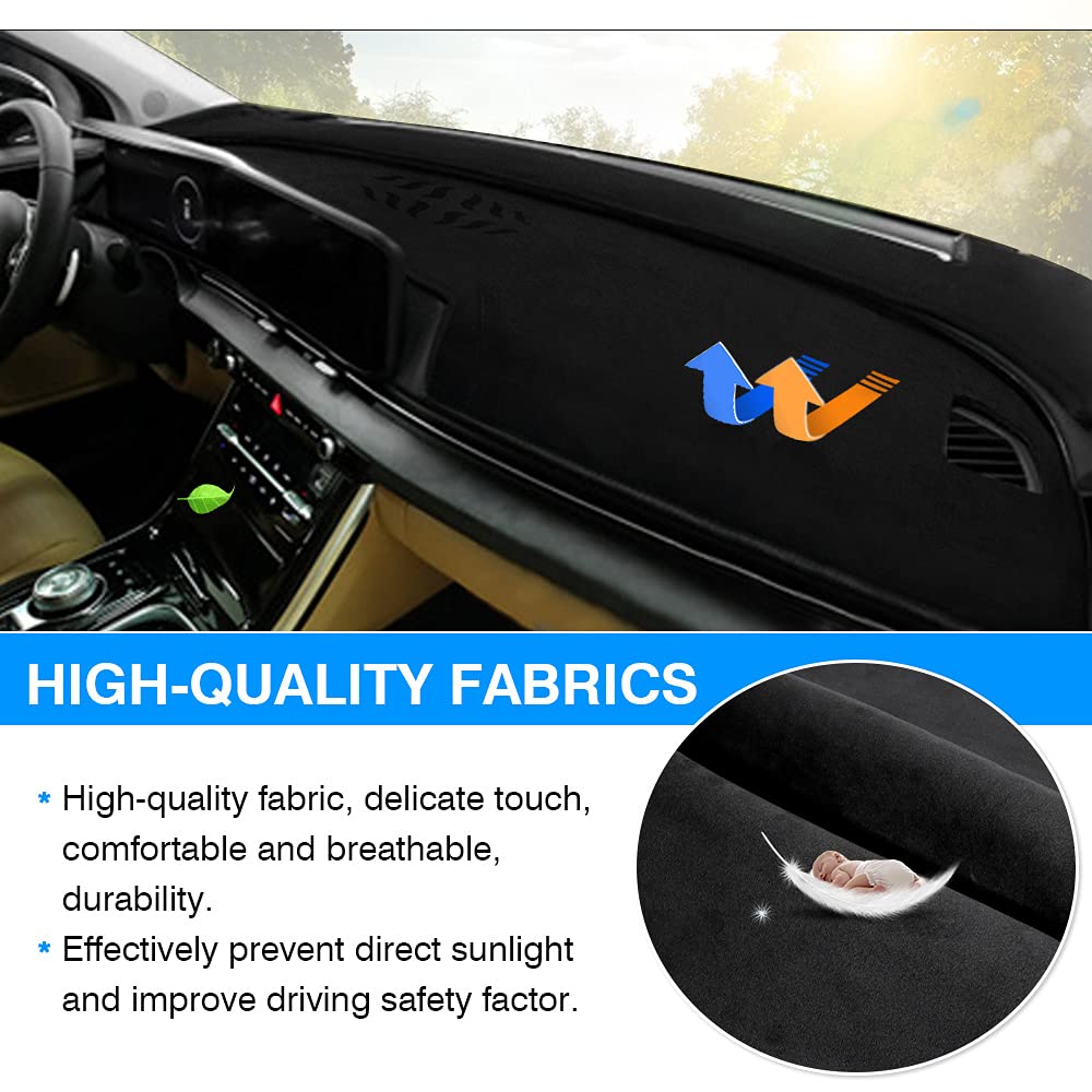 Autorder Dashboard Cover Mat For 2022 2023 2024 2025 Kia Carnival Accessories Dash Cover Dash Mat Glare Uv Rays Dashboard Protector