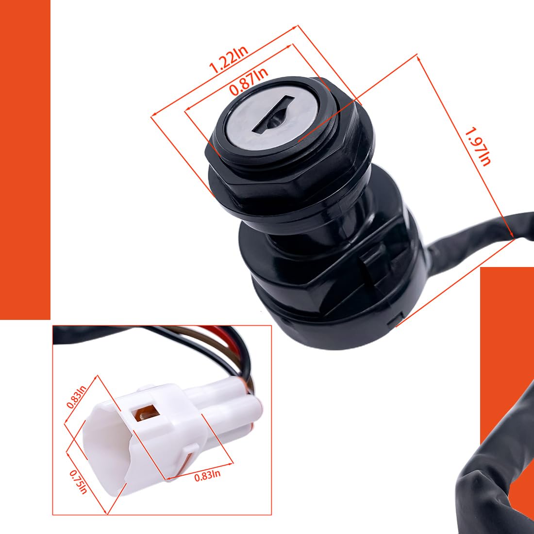 Aniro Moto Ignition Switch Key Fits For Yamaha Bear Tracker 250 Yfm250 Yfm-250 2000 2001 Yamaha Raptor 660 Yfm660 Warrior 350 Yfm350 2002 03 04 05