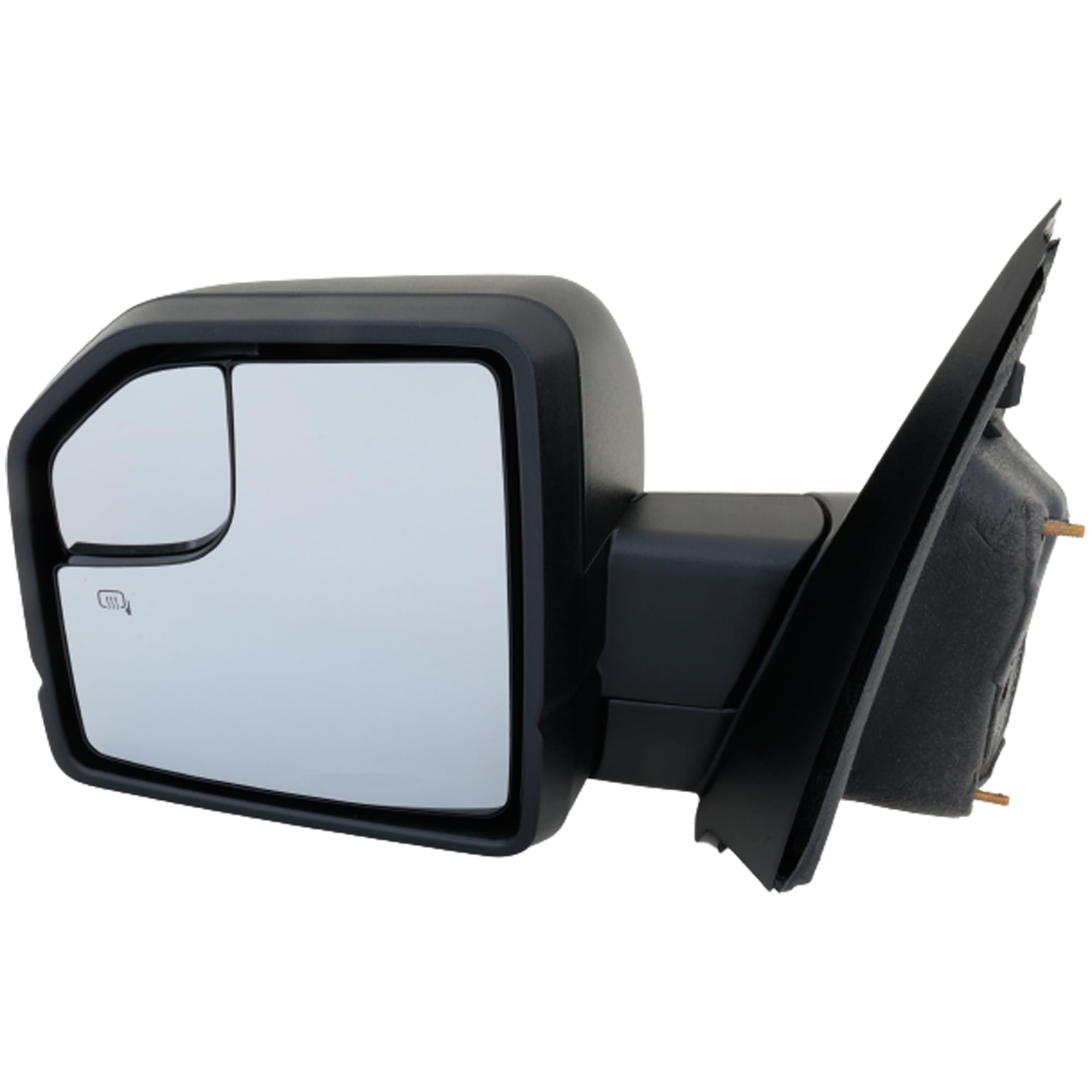 Kool Vue Driver Side Power Heated Mirror For Ford F-150 2015-2017 Manual Fold With Signal Light, Spotter Glass & Puddle Lamp; Without Memory & Auto-Dimming Textured