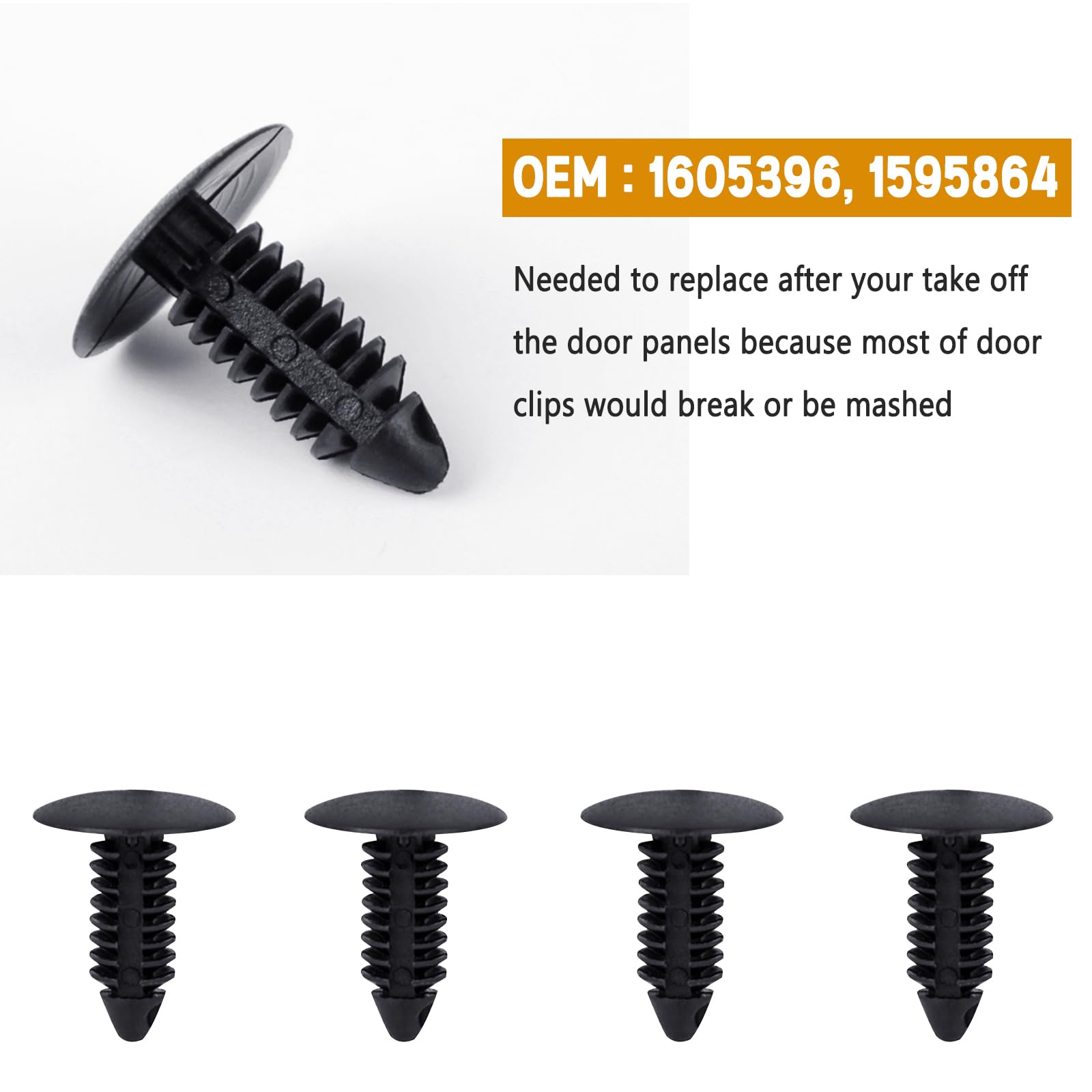 Unigt 3 In 1 Gm A20991 Fender Liner Clips Compatible With 11589292 Bumper Fastener Rivet 21030249 Door Trim Panel 1605396/159586