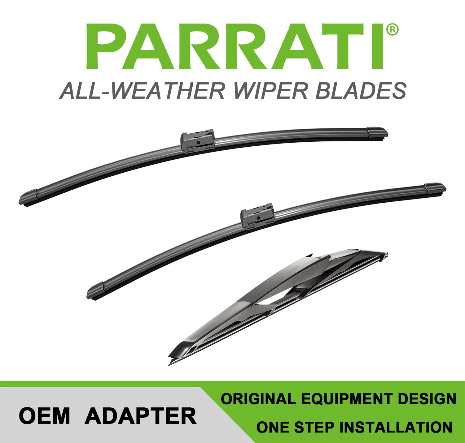 Parrati High Performance Premium All-Season Automotive Windshield Wipers With Rear Wiper Blades Replacement For 2007-2012 Acadia