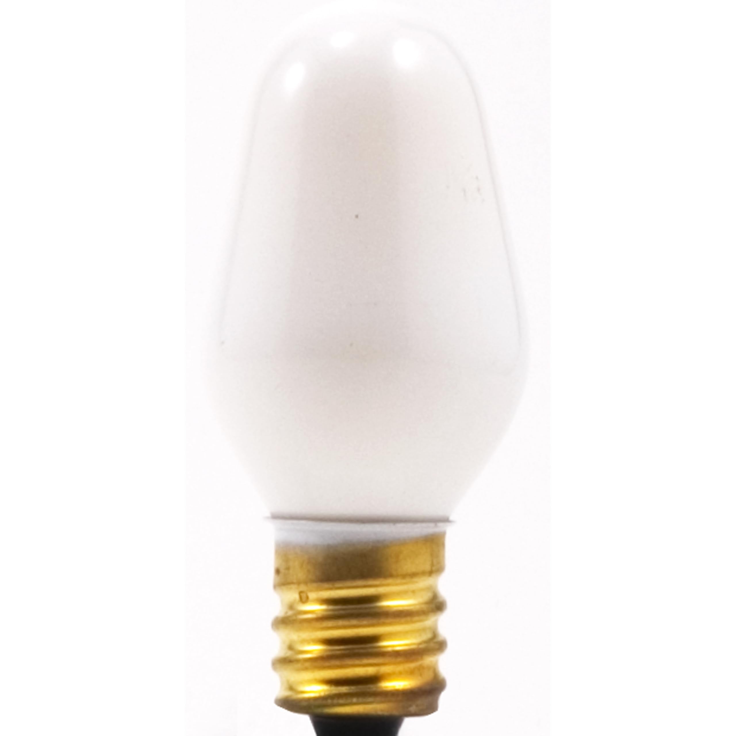 Sylvania Incandescent 7W C7 Nightlight Bulb, Dimmable, Candelabra Base, Frosted Finish, 2850K, Warm White - 4 Pack (13544)