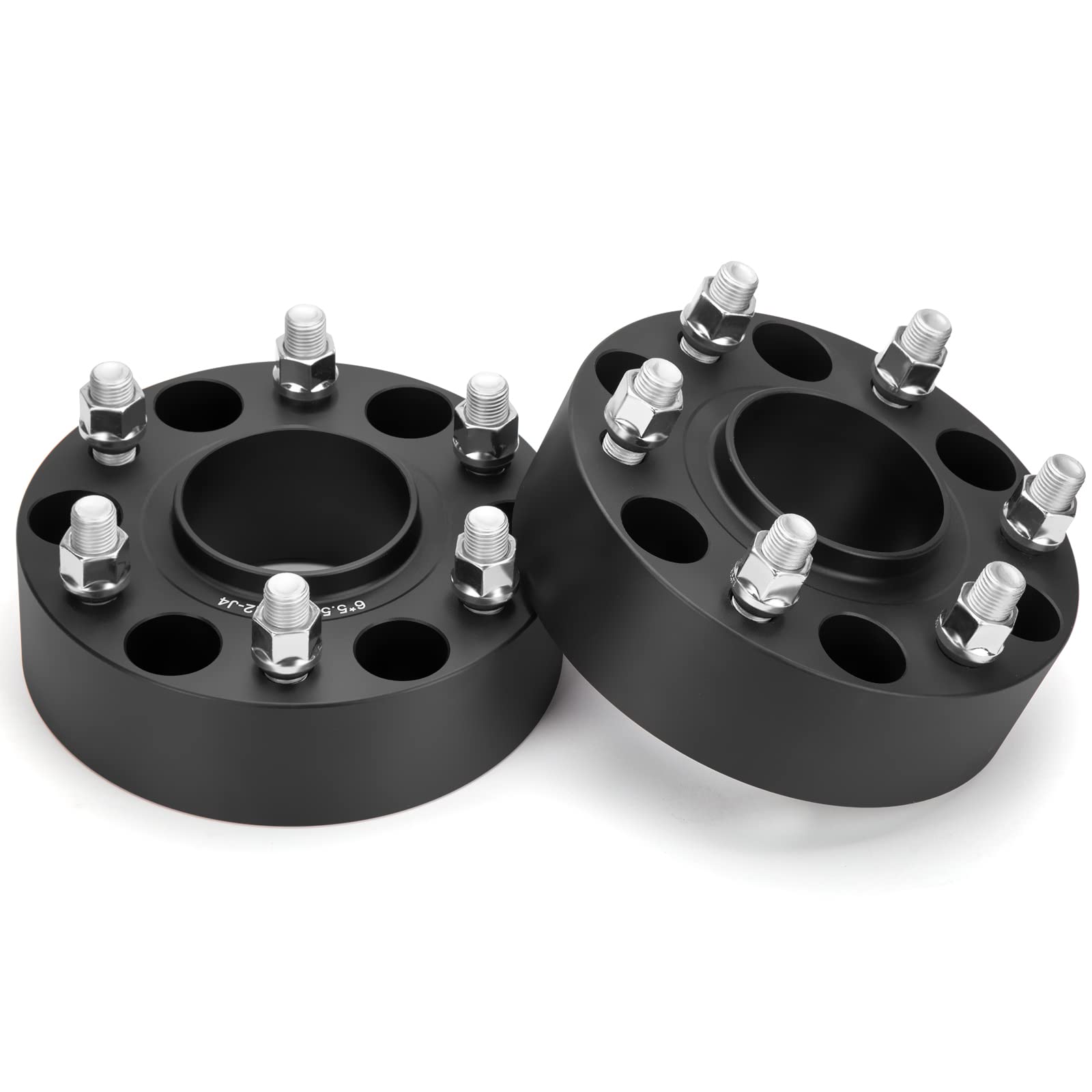 dynofit 2 inch 6x5.5 Wheel Spacers for Silverado GMC Sierra 1500 Yukon XL Avalanche,2pcs 6x139.7 M14x1.5 Studs 78.1mm Bore Hubce
