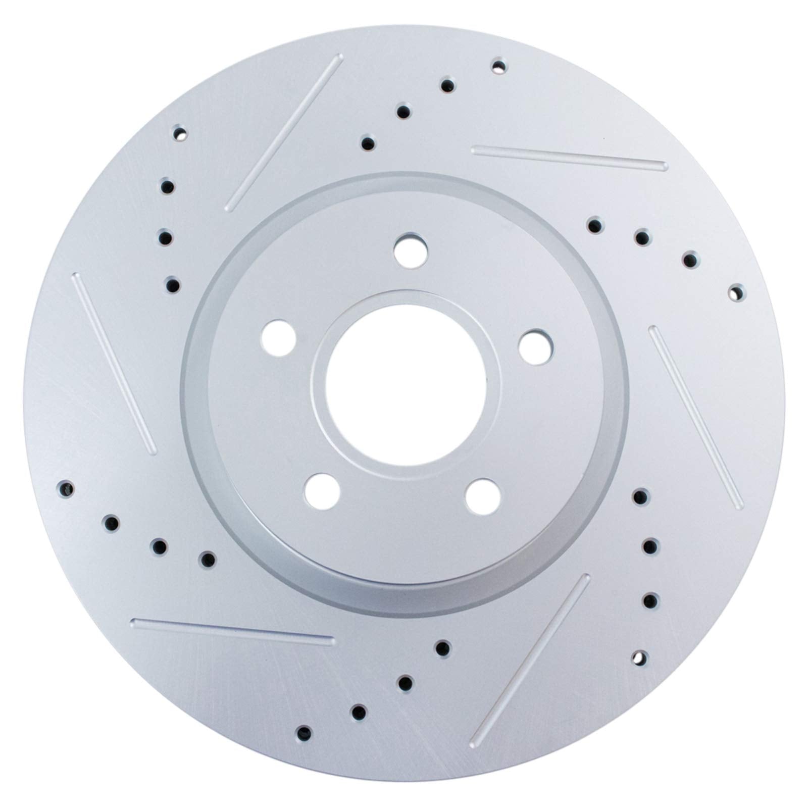 Trq Front Performance Brake Rotor Drilled Slotted Pair Set For 2006-2013 Volvo C70 / 2013-2018 Ford Escape / 2013-2016 Ford Focu