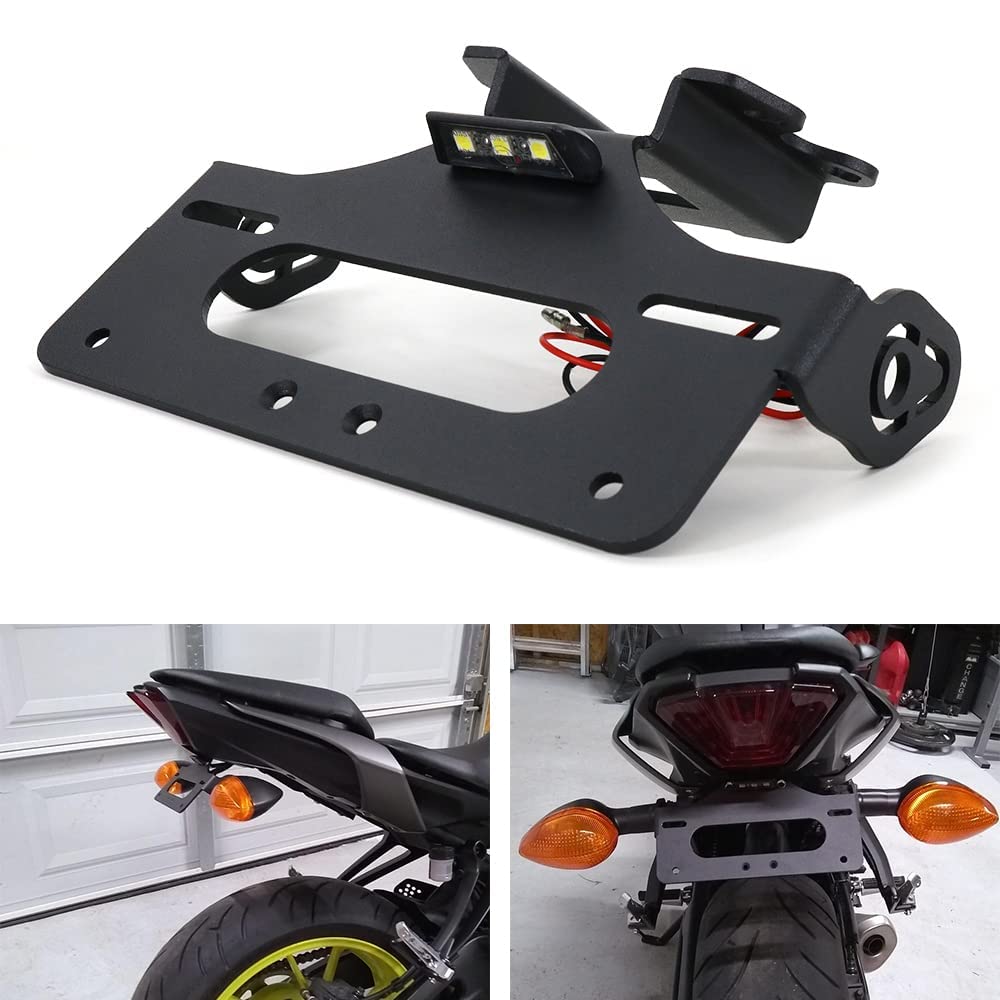 Xitomer for 2023 FZ07 Fender Eliminator Bracket Fit for MT-07 2021-2022 2023 2024 FZ07, Tail Tidy for YZF-R7 2021-2024 YZF-R7 wi