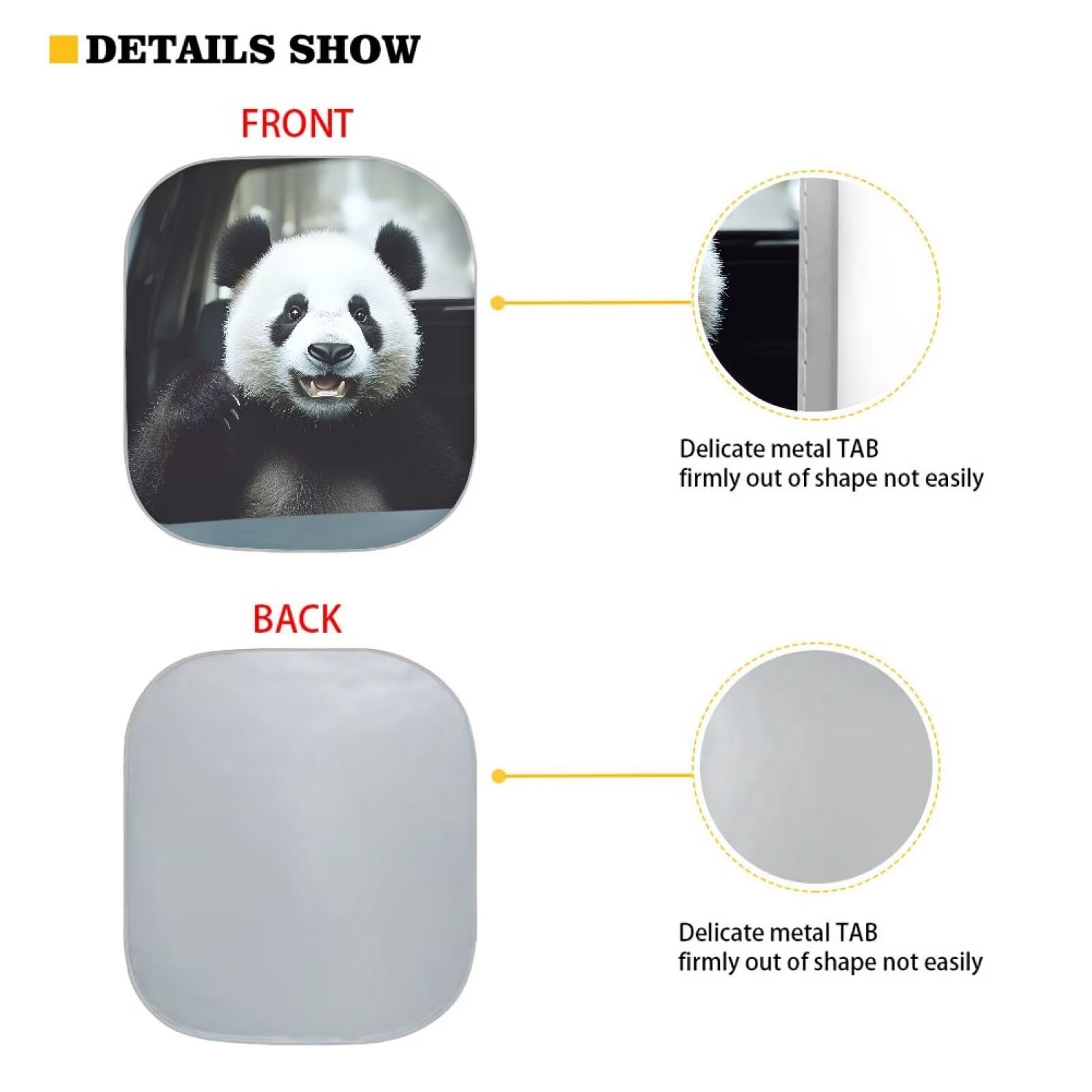 Renewold Car Windshield Sunshade Vehicle Front Window Sun Shade For Most Sedans Suv Truck Panda Animal Driving Auto Sun Blocker