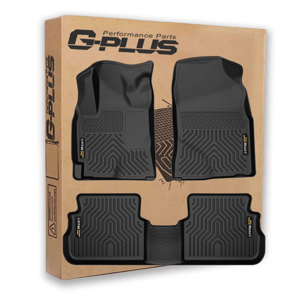 G-PLUS Floor Mats Compatible with Toyota Corolla Matrix 2009-2013/Compatible with Pontiac Vibe 2009-2010 TPE Floor Liners 3 Piec