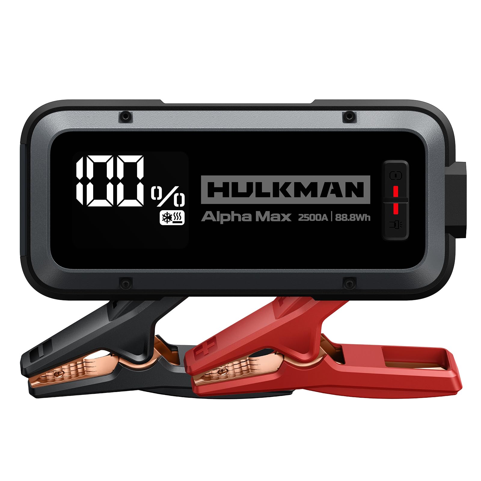 Hulkman Alpha Max Space Gray, 2500A 88.8Wh Car Battery Jump Starter with -40? Start Tech, 12V Portable Jump Box, 3.3 LED Display