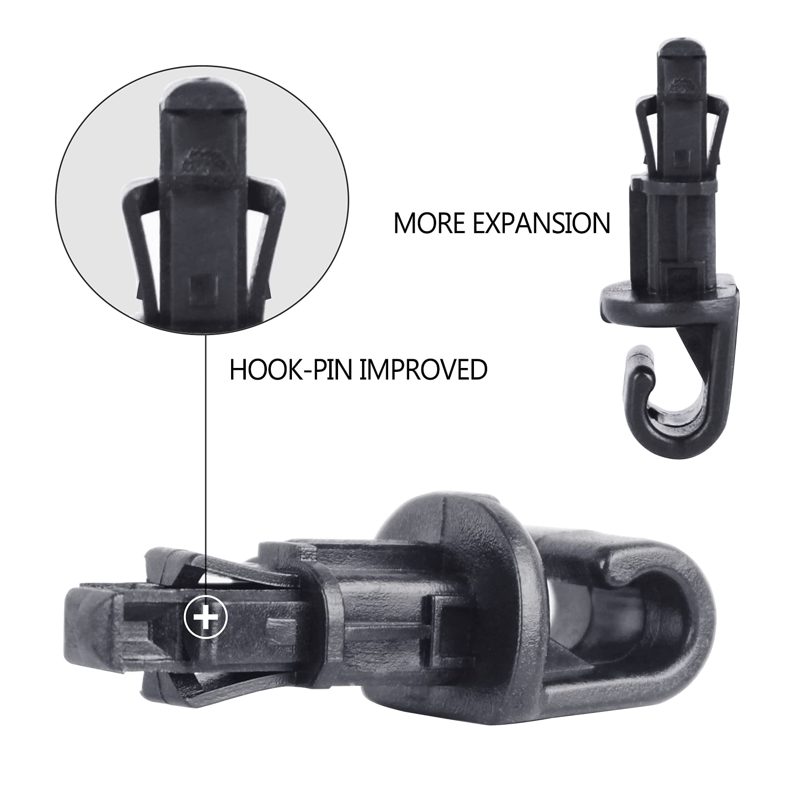 Xislet Set of 6 Sunshade Hook Clips Replacement for Odyssey Compatible with 2005-2010 Odyssey Sliding Door Holder 83-715-SHJ-A21ZA, 83715-SHJ-A21ZA