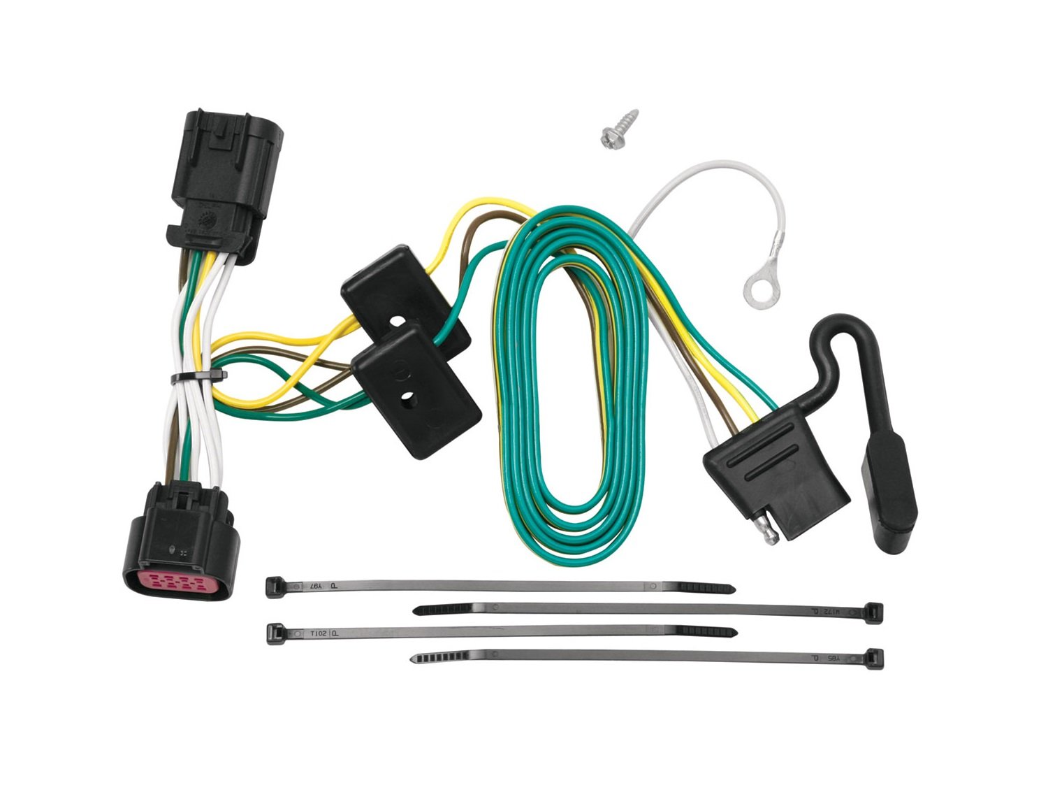 Tekonsha 118417 T-One T-Connector Harness, 4-Way Flat, Compatable with 2006-2013 Chevrolet Impala, Black