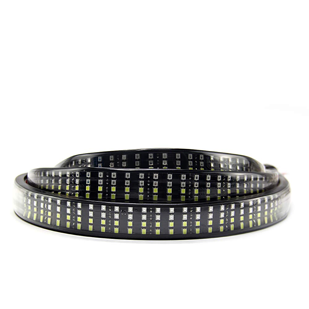 Opl5 Tailgate Light Bar 48 Inch, Quad Row 2 Color 504 Leds Truck Tail Light Strip Led Turn Signal Brake Running White Reverse Lights Universal Light For Trucks Pickup Trailer Suv (48" Quad 2Color)