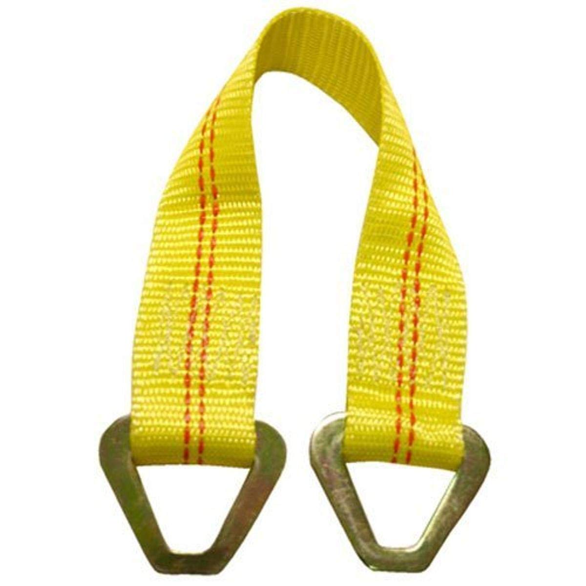 Keeper Hampton Prod 04223 2 X 24 Axle Strap For Vehicle Transportation. 2,000 Lbs Working Load Limit With Stamped D-Rings, Yellow