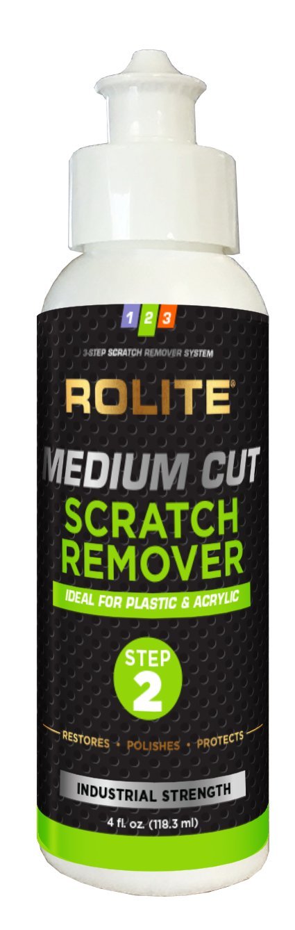 Rolite Medium Cut Scratch Remover for Plastic & Acrylic Surfaces Including Marine Strataglass & Eisenglass, Headlights, Aquarium