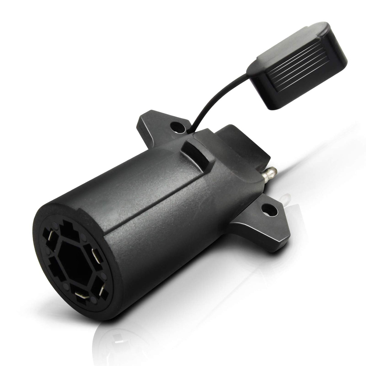 Opt7 7 Pin To 4 Pin Trailer Adapter With Secure Tab, 7 Way Blade To 4 Way Flat Trailer Light Adapter, Connector For Trailer Tow 