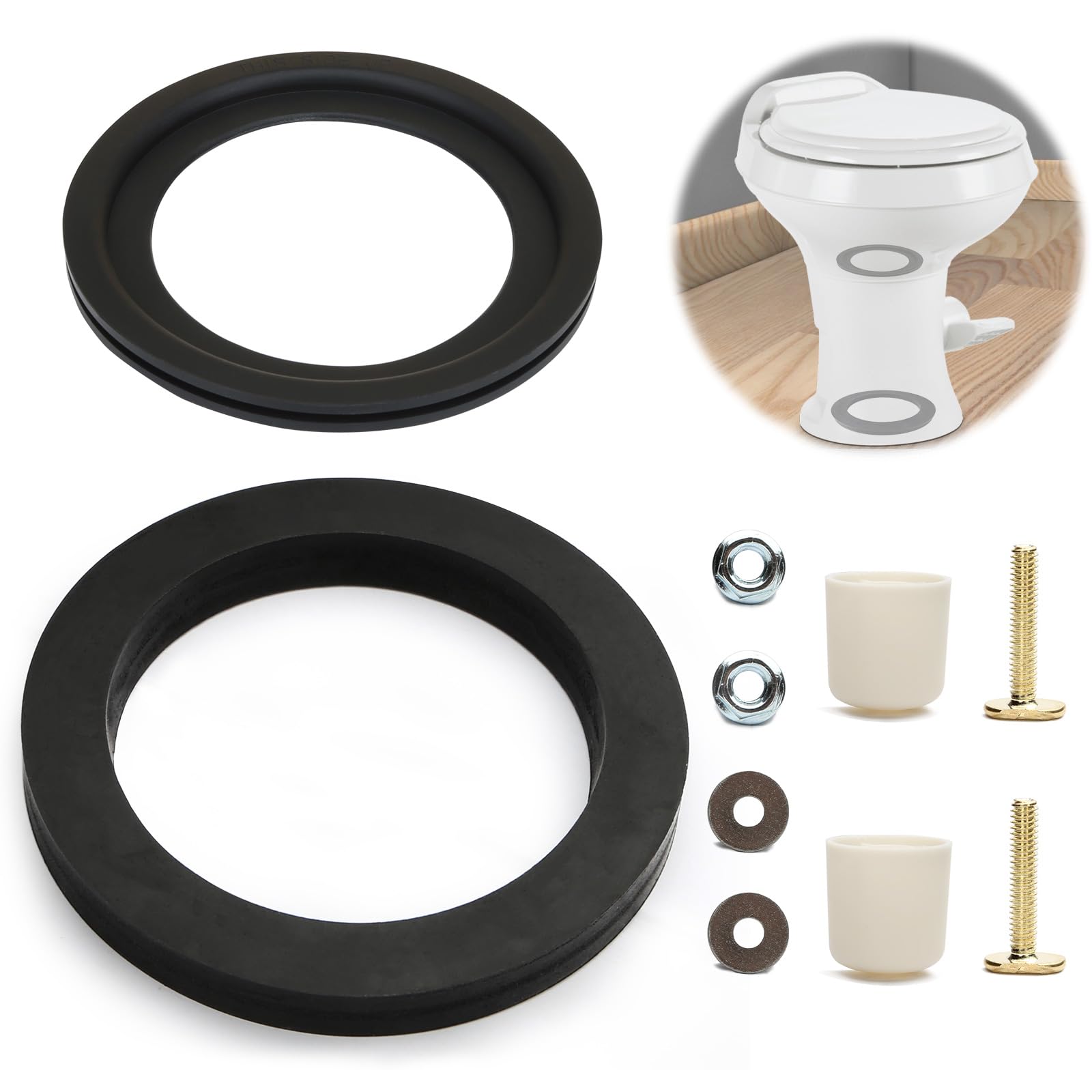 Xqiqx Rv Toilet Seal, 385311652 Rv Toilet Replacement Seal And 385311658 Rv Toilet Flush Seal Compatible With Dometic 300/310/32